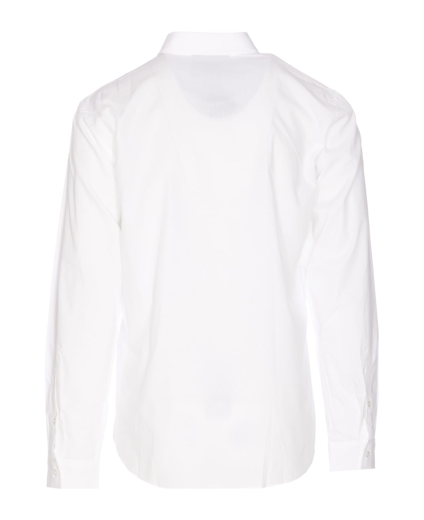 Versace Jeans Couture Logo-embroidered Button-up Shirt - White