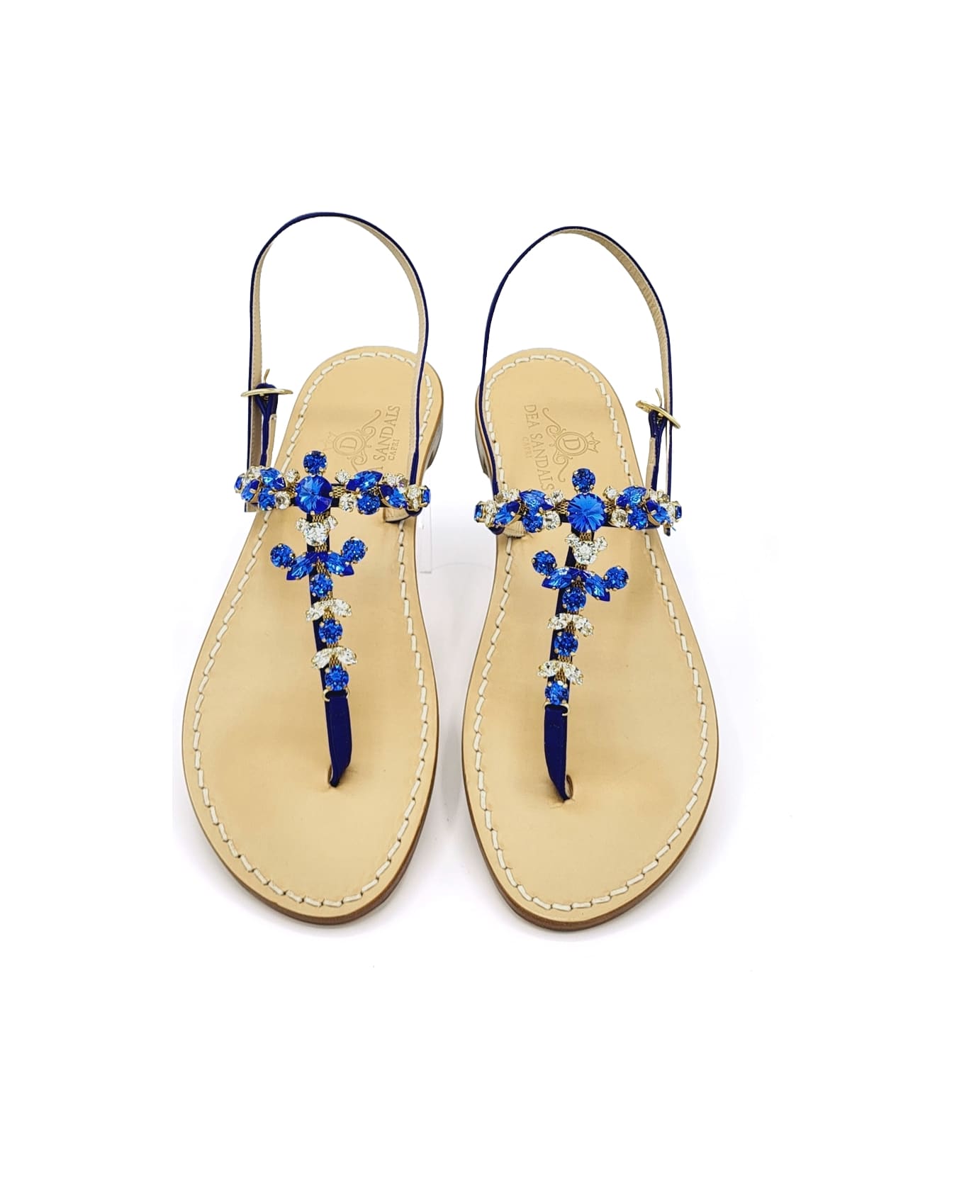 Dea Sandals Scopolo Jewel Sandals Sapphire Blue - blue, sapphire blue, crystal