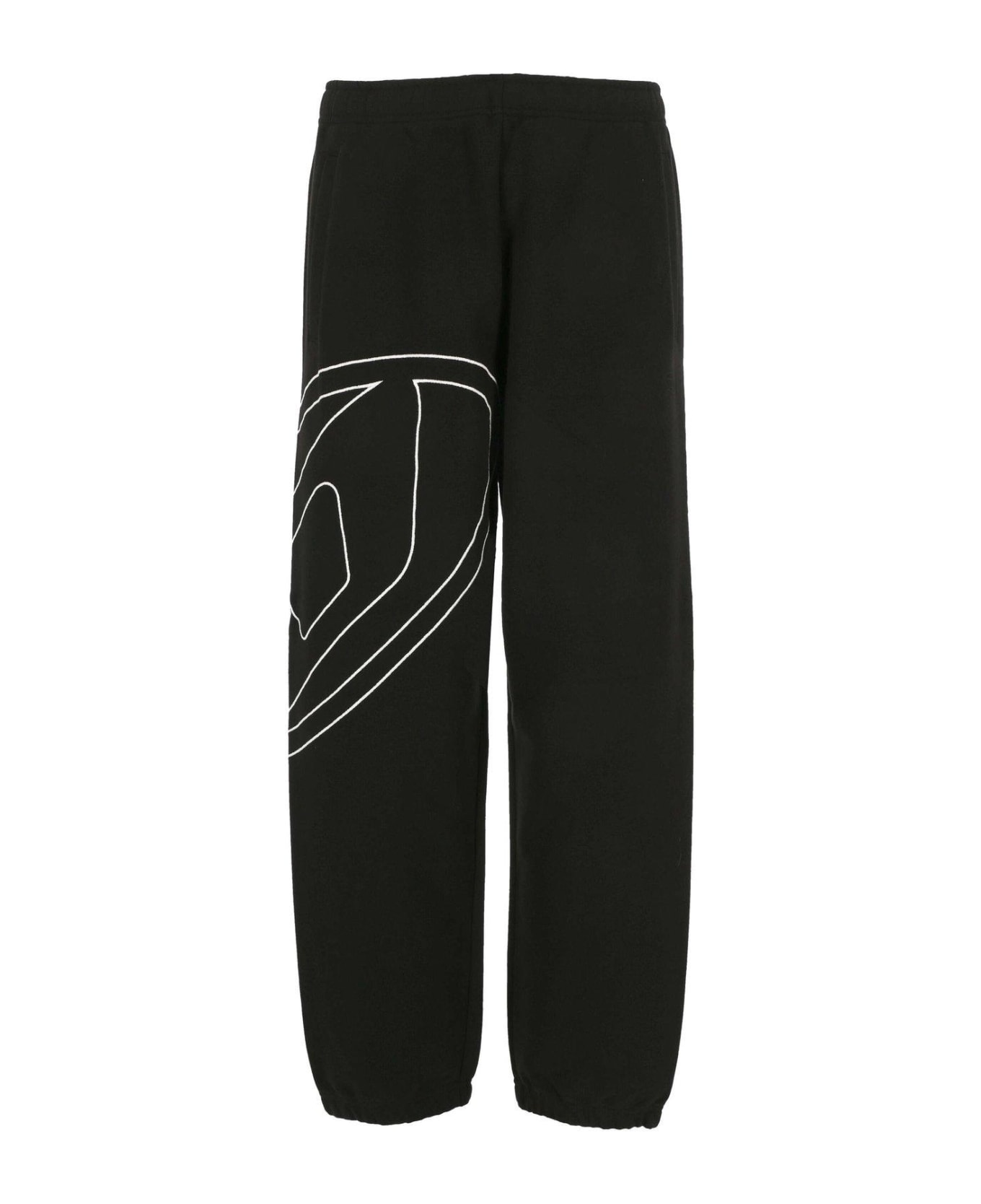 Diesel Oval-d Logo Embroidered Track Pants - Nero