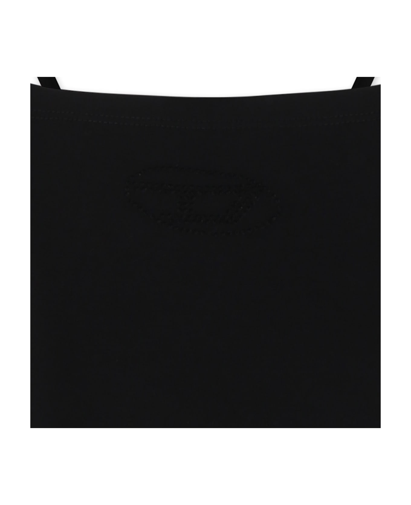 Diesel Black Top For Girl With Logo - Black
