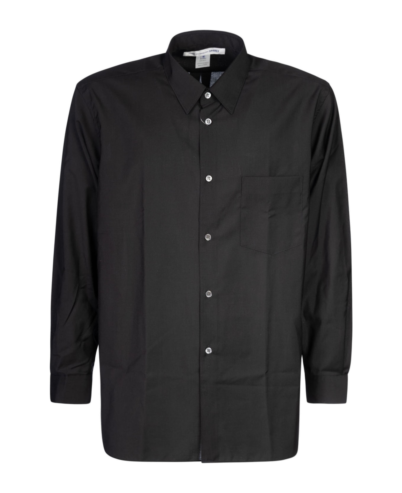 Comme des Garçons Shirt Boy Patched Pocket Plain Shirt - Black