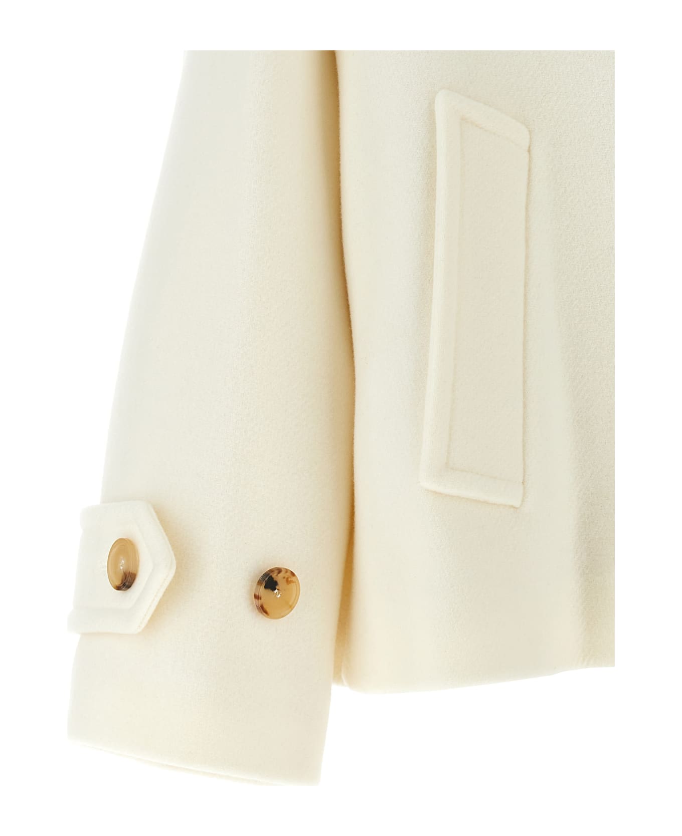 Chloé Double-breasted Coat - White