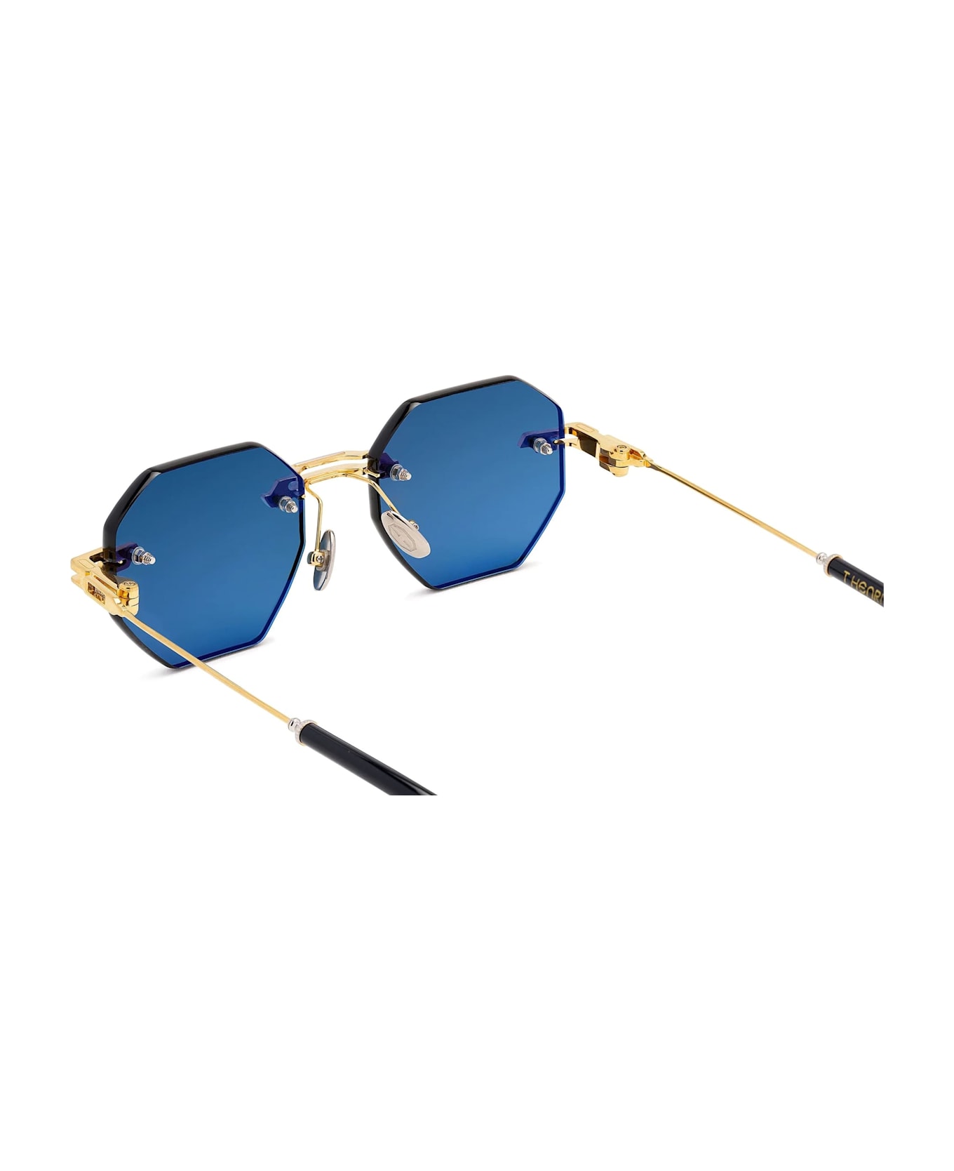 T Henri Trofeo - L
or Bleu Sunglasses - Gold