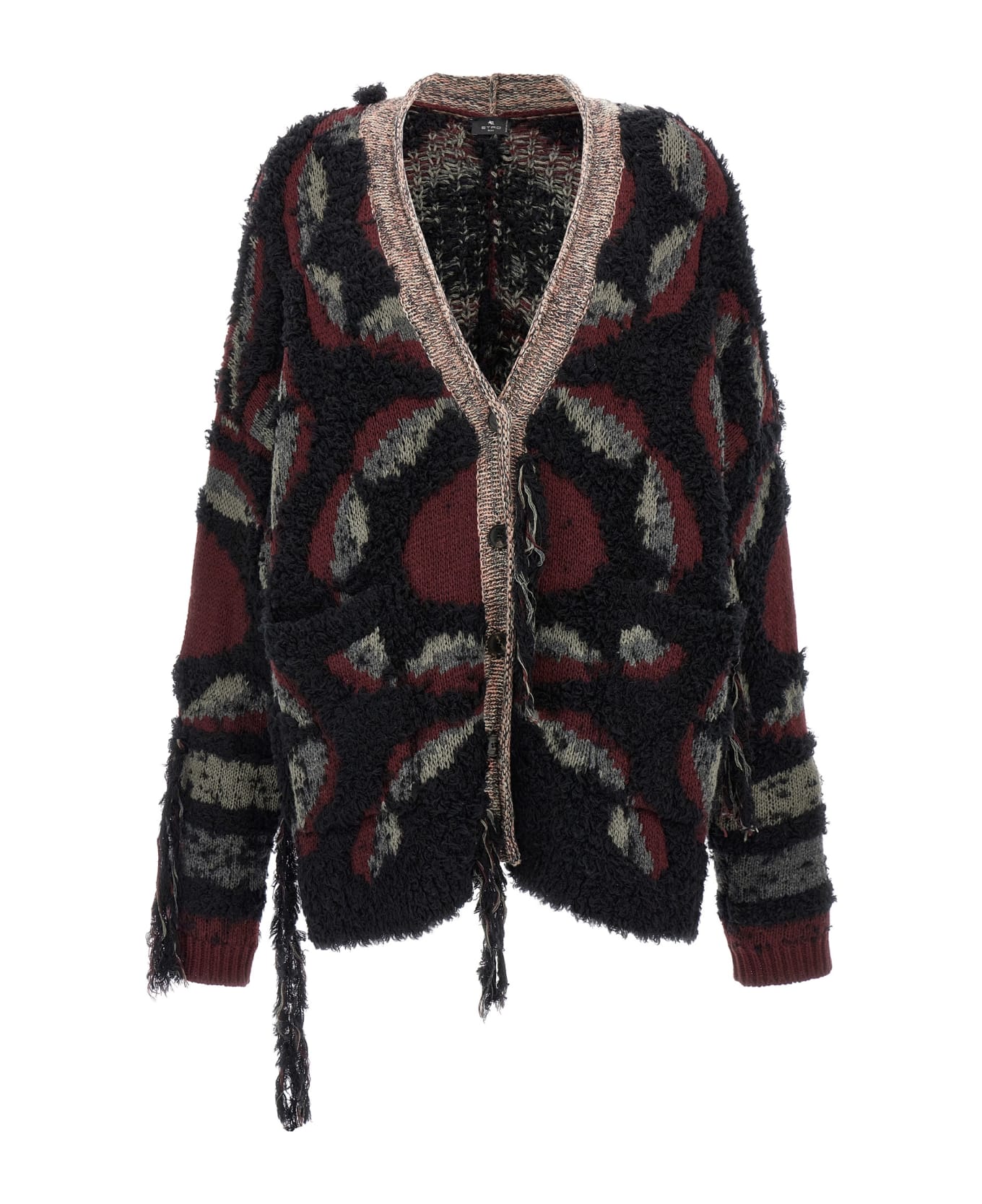 Etro Fringed Oversized Cardigan - Multicolor