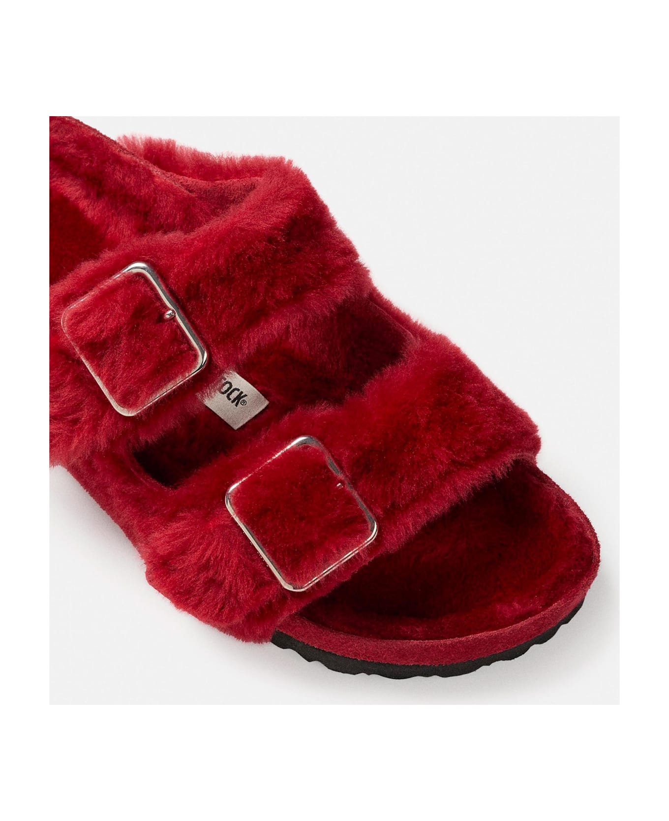 Birkenstock Arizona Shearling Sandals - Red