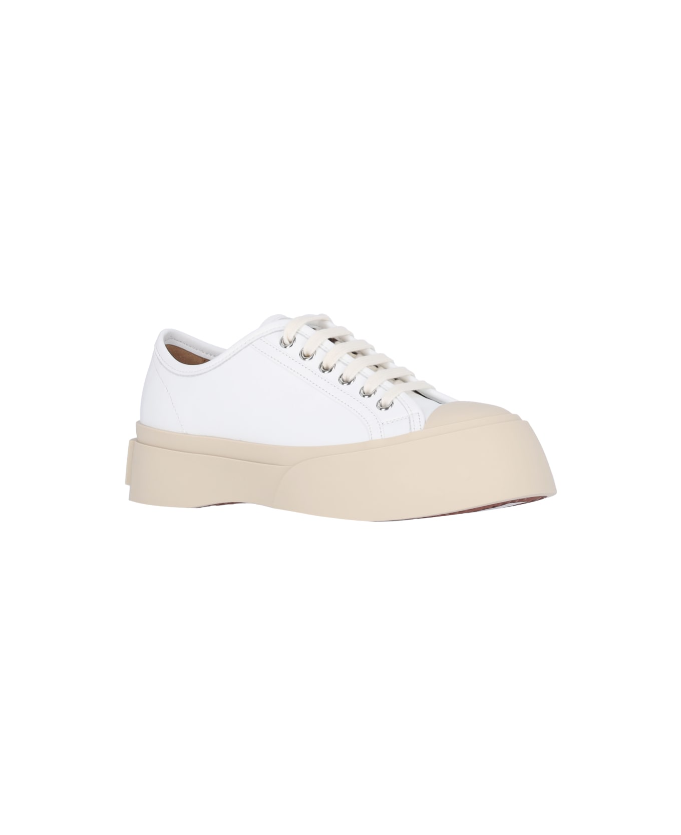 Marni White Leather Pablo Sneakers - White