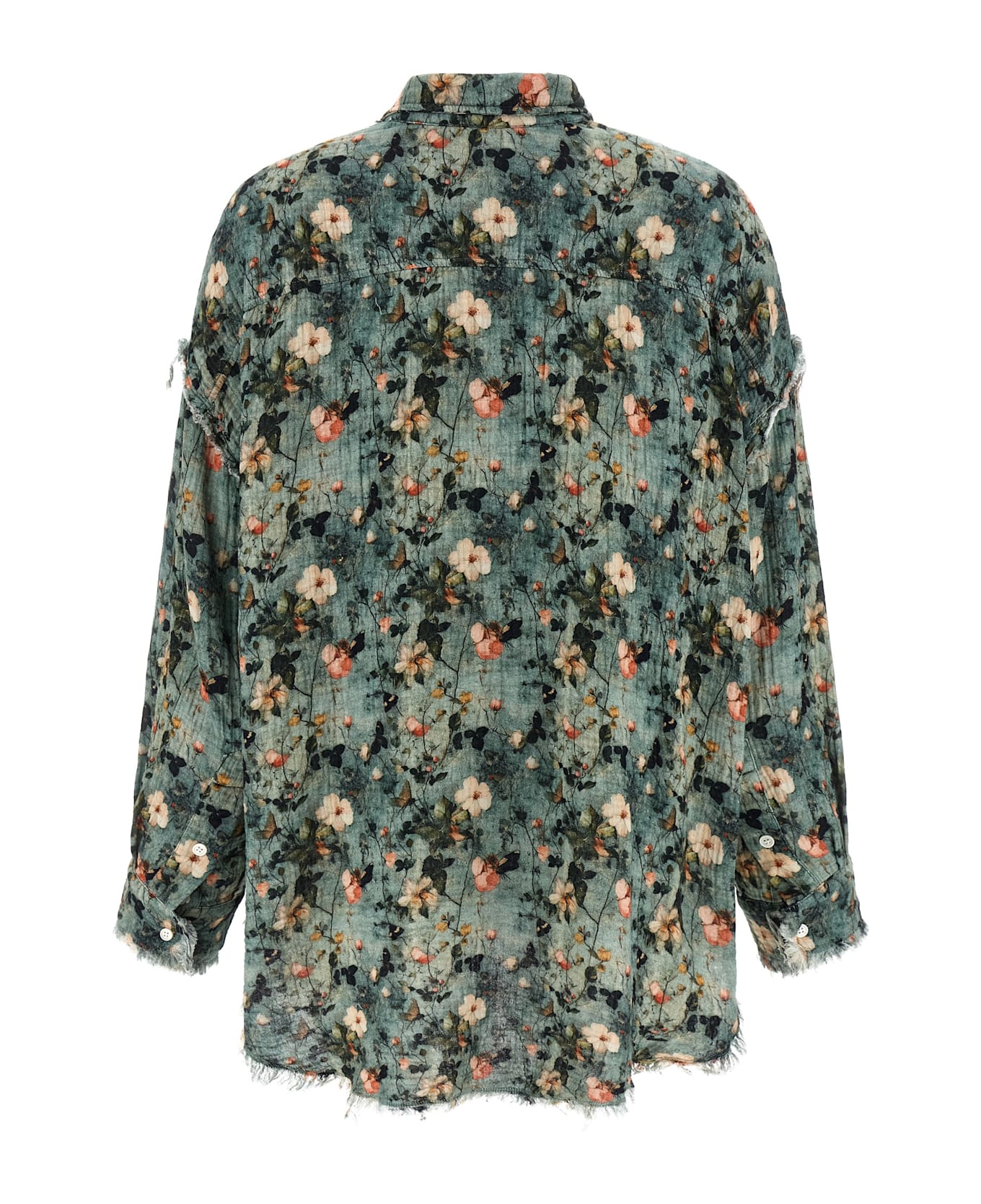 R13 Floral Ruffle Shirt - Multicolor