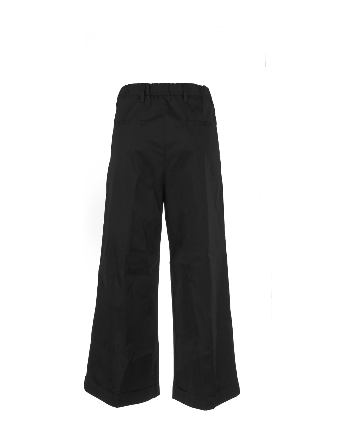 Myths High-waisted Wide Leg Trousers - NERO