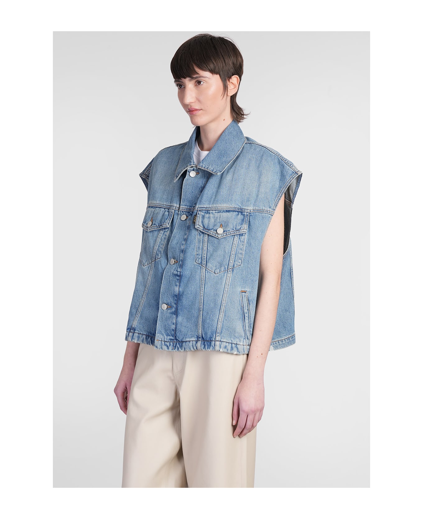 Haikure Gail Denim Jackets In Blue Denim - blue