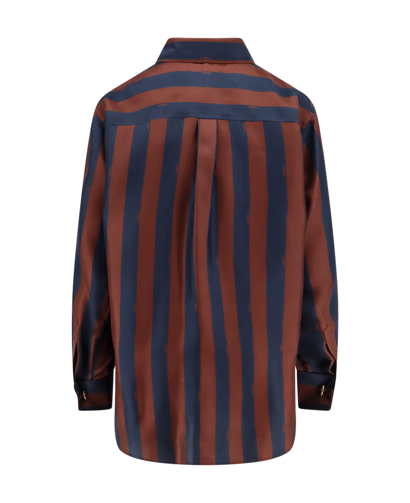 Fendi Pequin Shirt In Silk - Brown