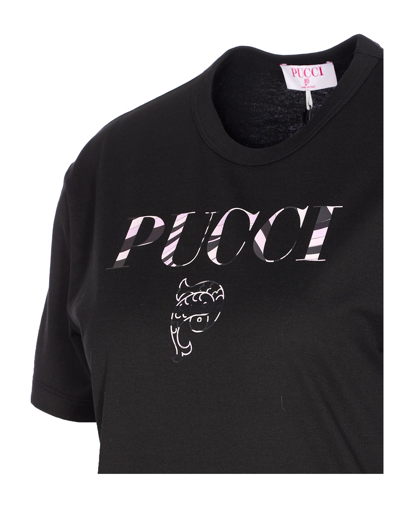 Pucci Cotton Logo T-shirt - Black