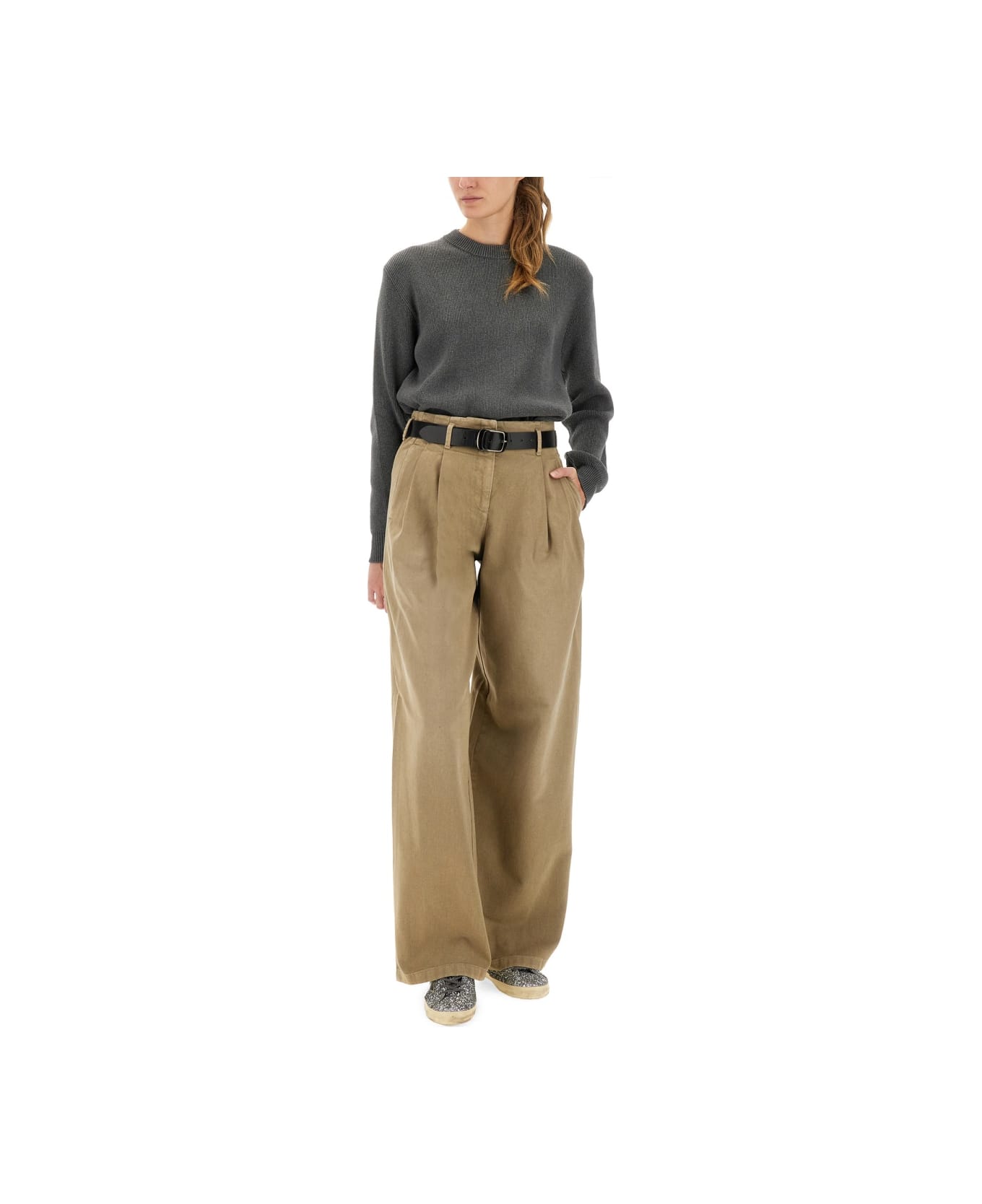 Golden Goose Cotton Pants - BROWN