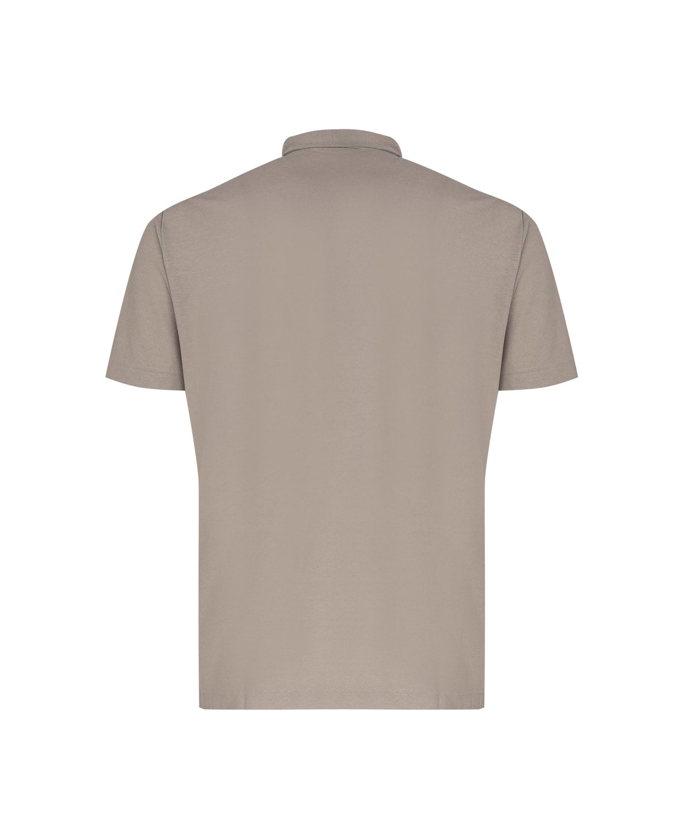 Zanone Cotton Polo T-shirt - Grey