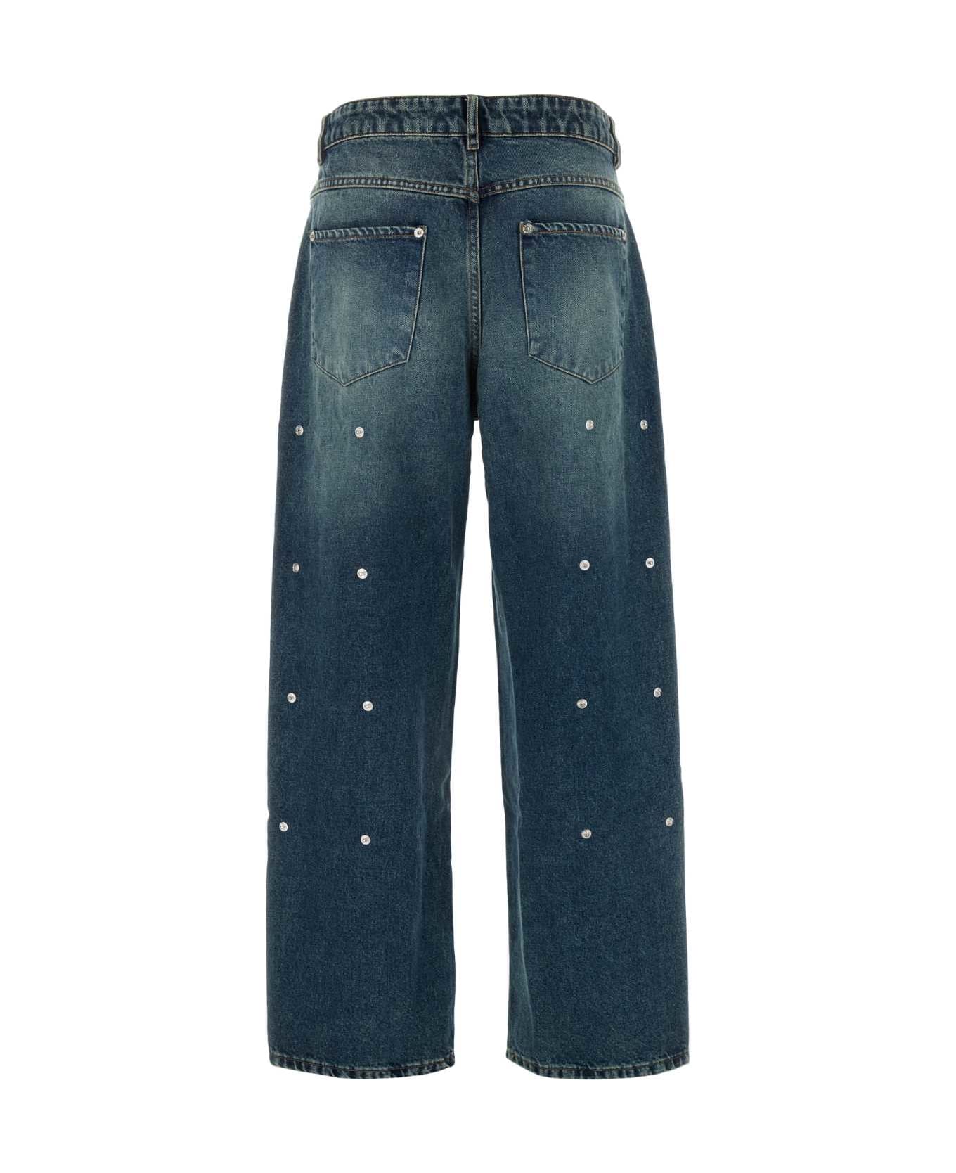 Gimaguas Stretch Denim Wide-leg Lucky Jeans - BLUE