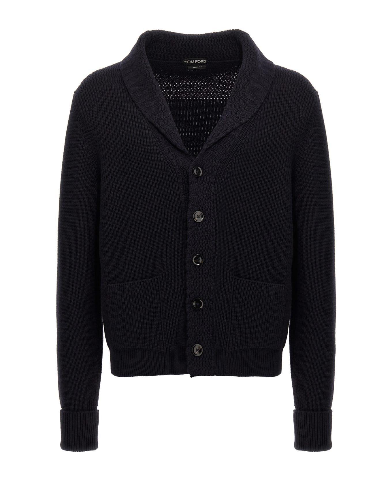 Tom Ford Shawl Cardigan - Blue