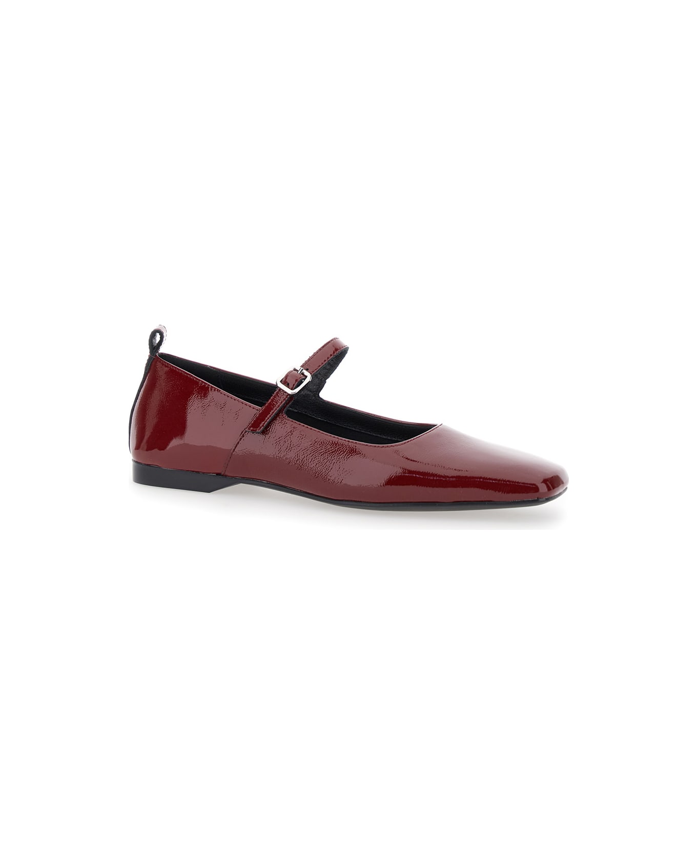 Vagabond 'delia' Red Ballerinas With Adjustable Strap In Shiny Leather Woman - Red