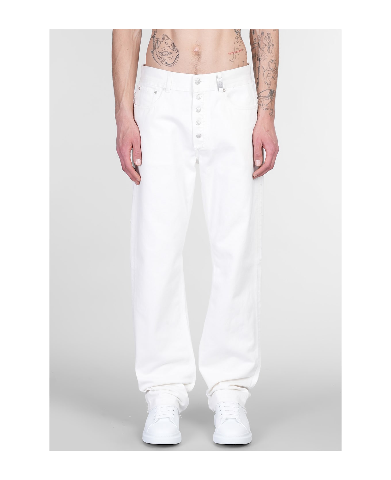 Alexander McQueen Jeans In White Cotton - White