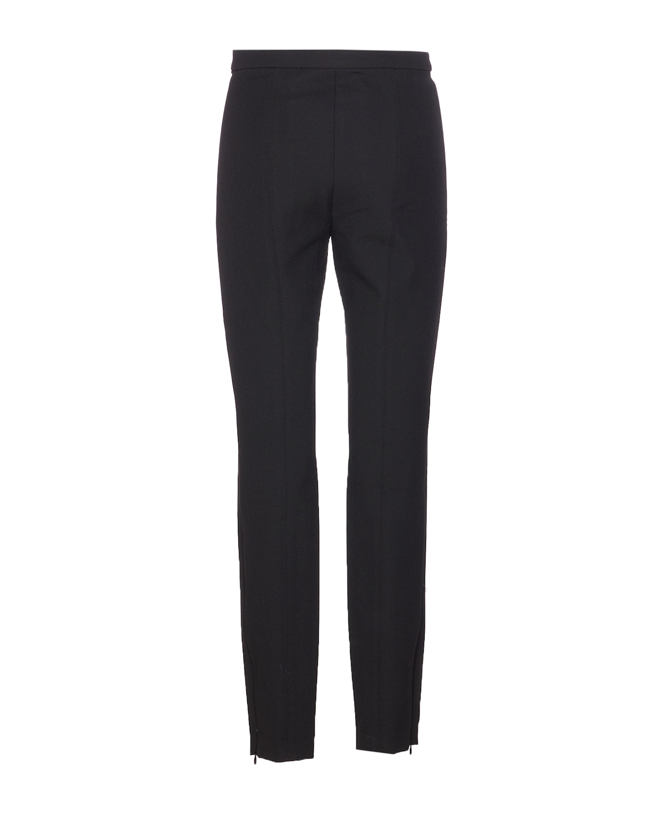 Pinko Pietanze Skinny Trousers With Adjustable Bottom - Black