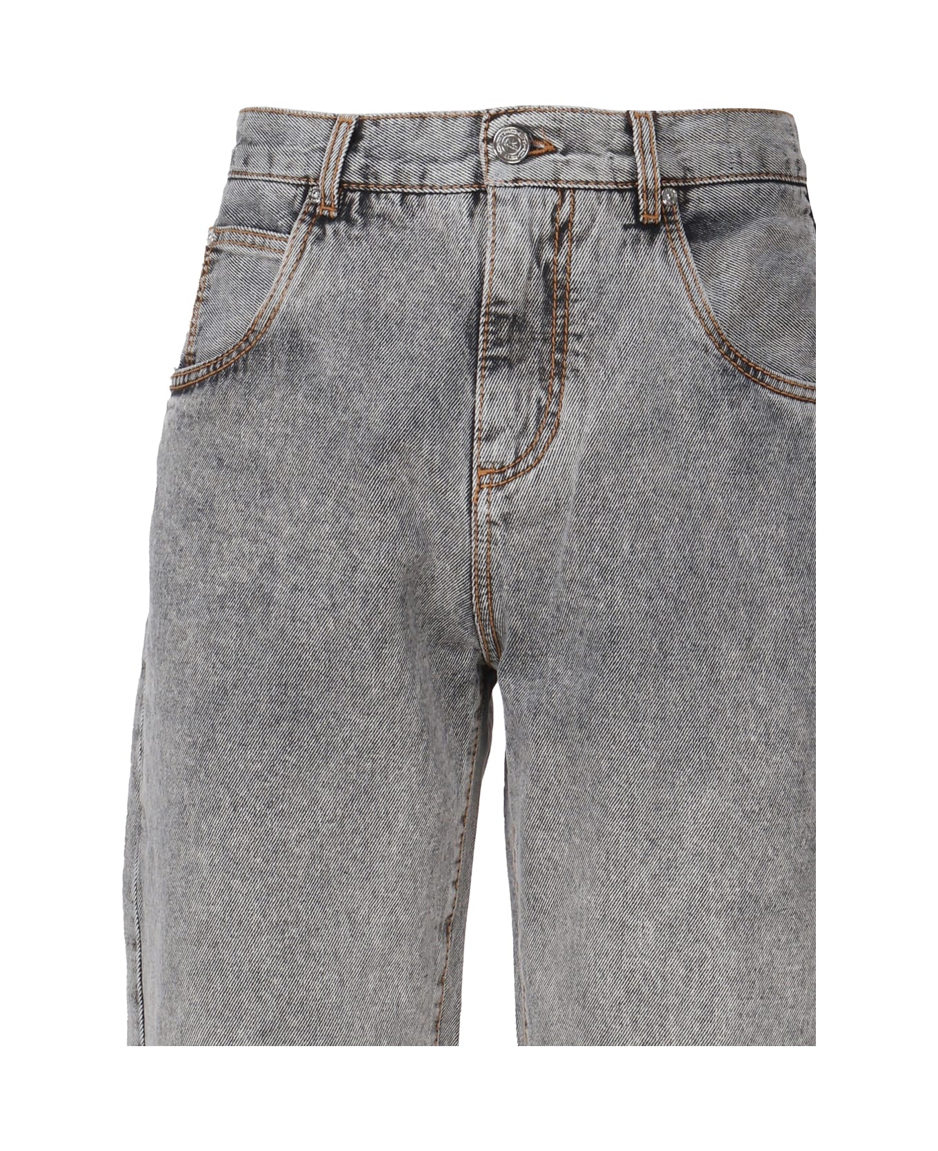 Etro Cotton Jeans With Lightened Wash - Grey