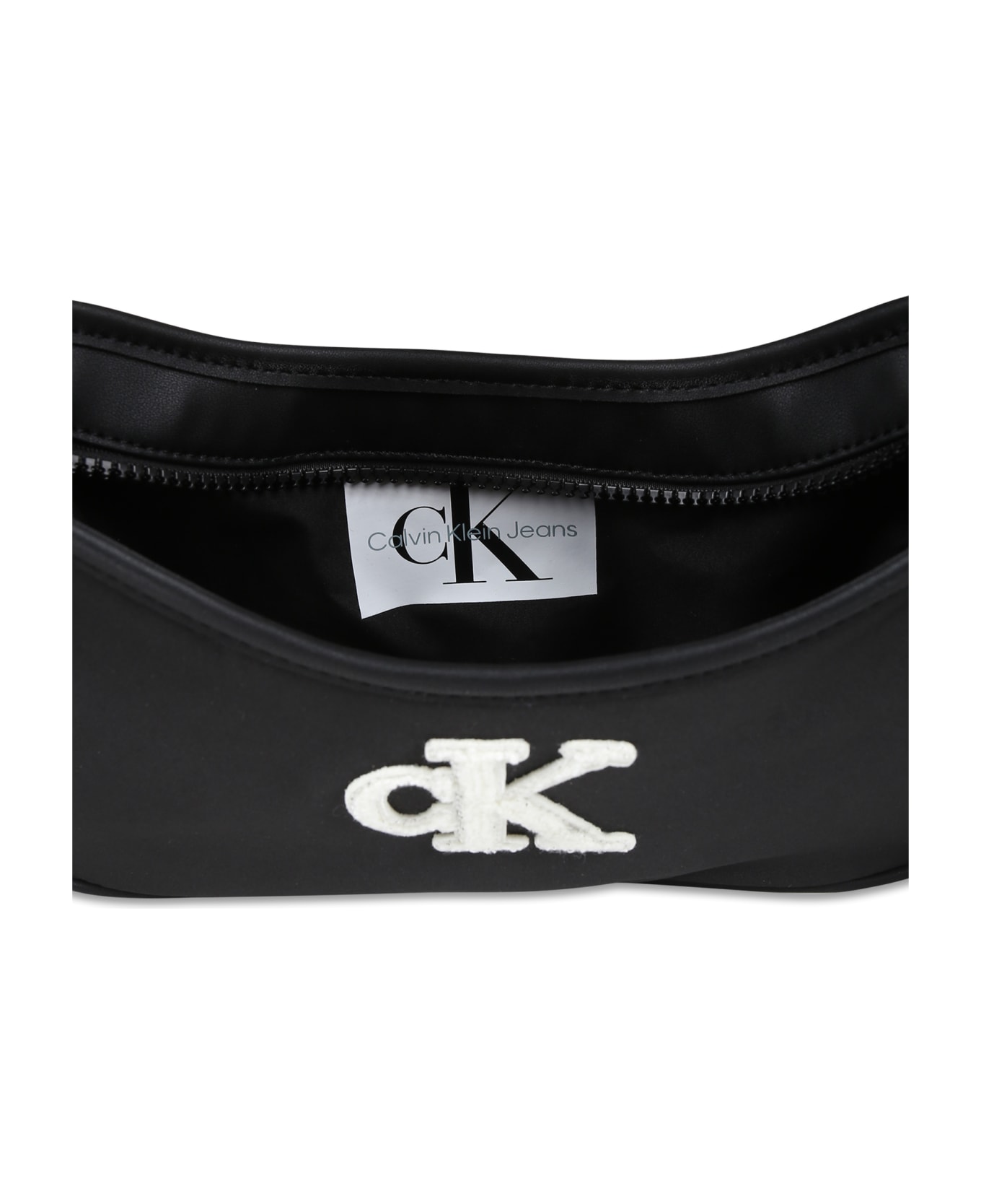 Calvin Klein Black Bag For Girl With Monogram - Black