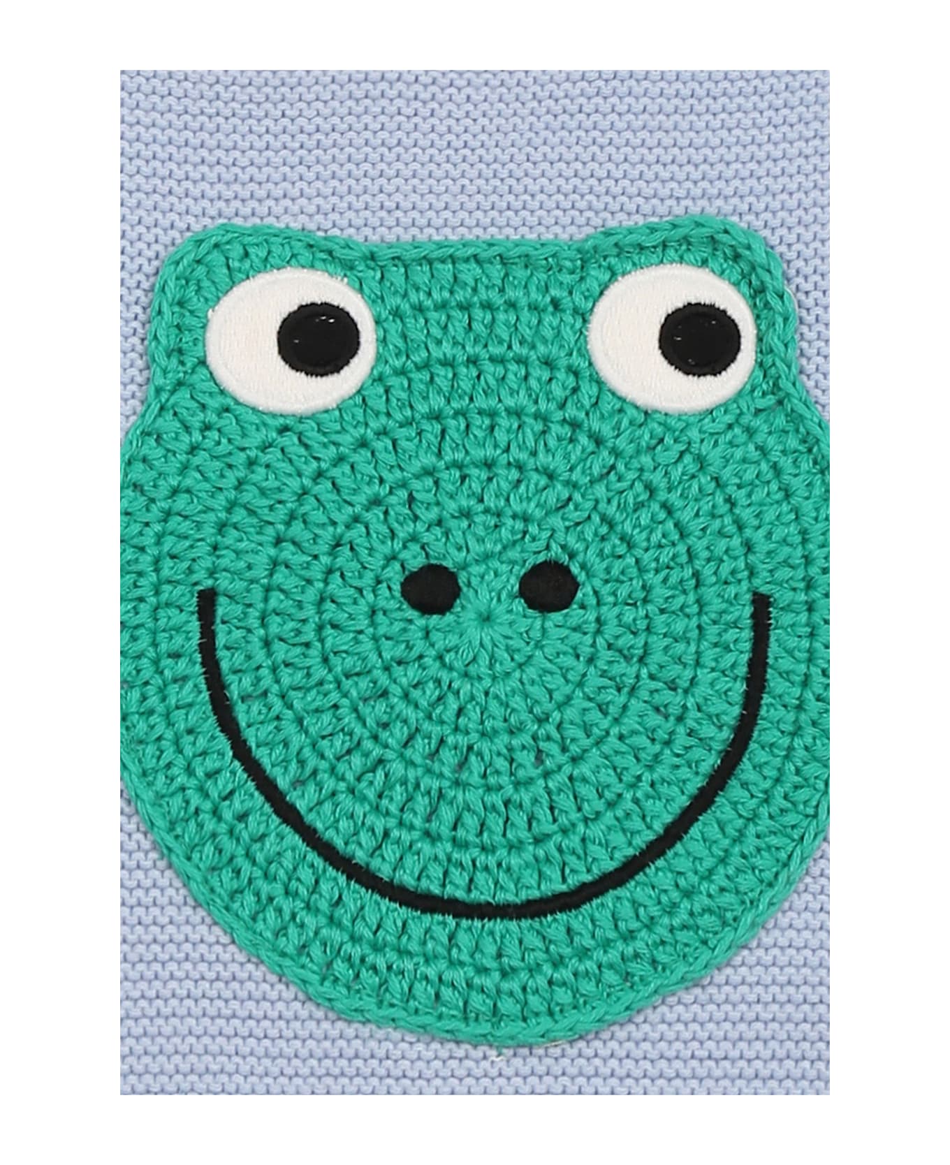 Stella McCartney Kids Light Blue Sweater For Baby Boy With Frog - Light Blue