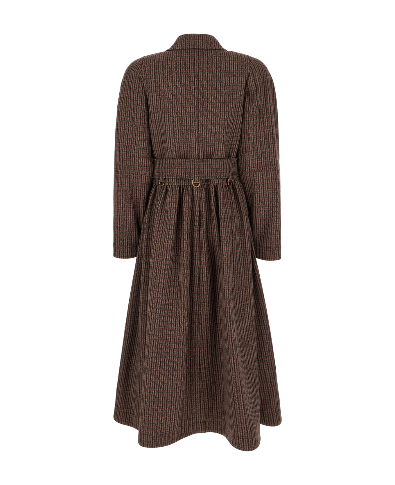 Chloé Embroidered Wool Blend Coat - Red