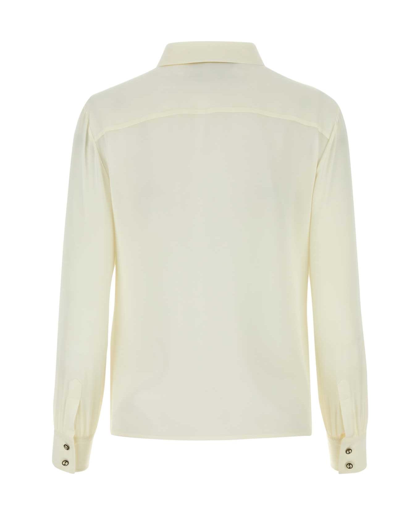 Gucci Ivory Crepe Shirt - IVOIRE シャツ