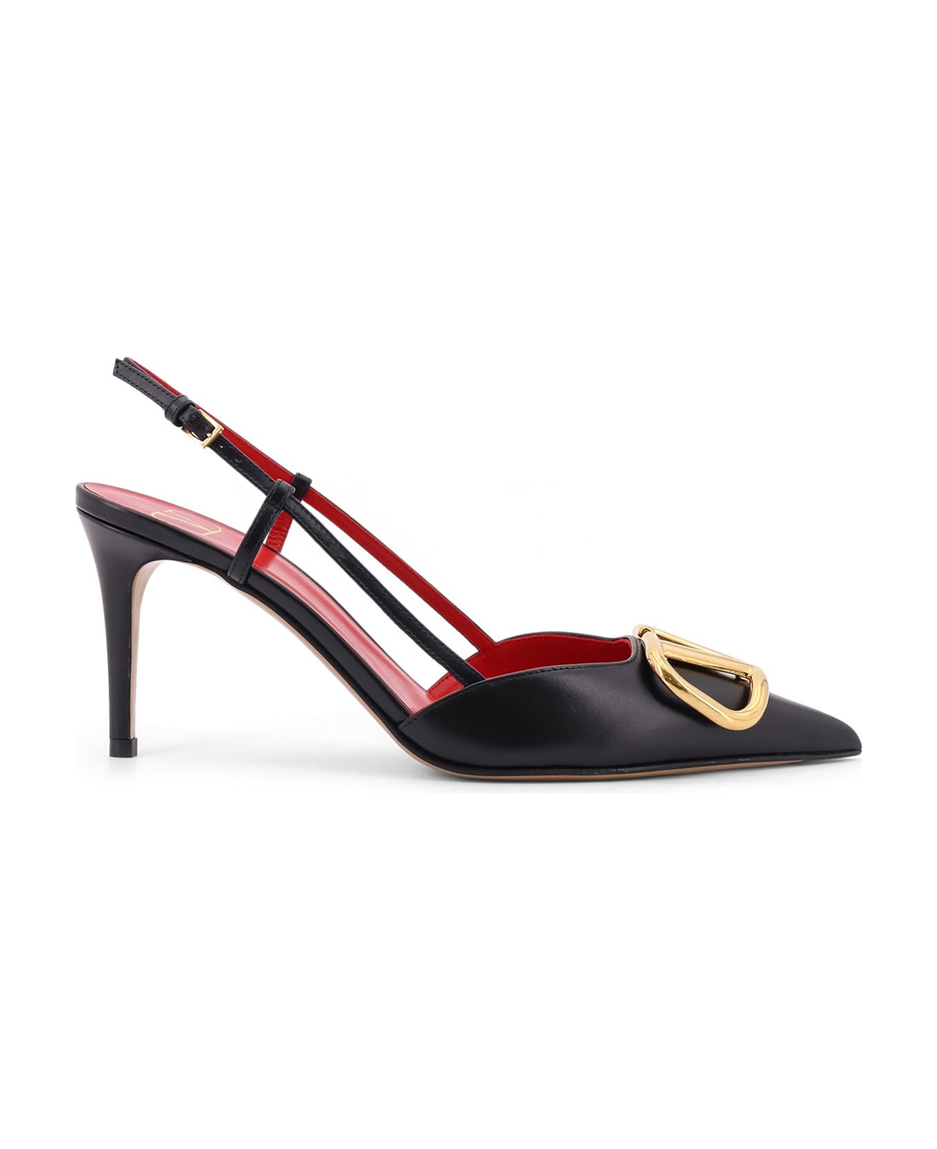 Valentino Garavani Leather Slingback Pumps - Black