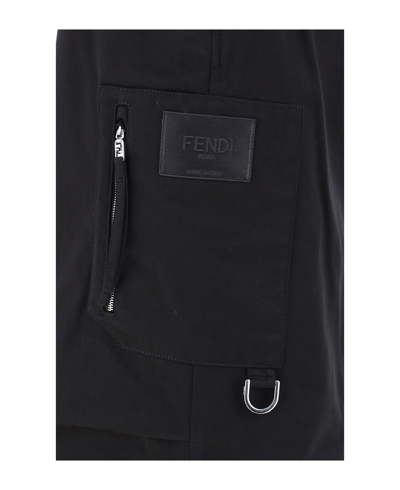 Fendi Gabardine Trousers - Nero