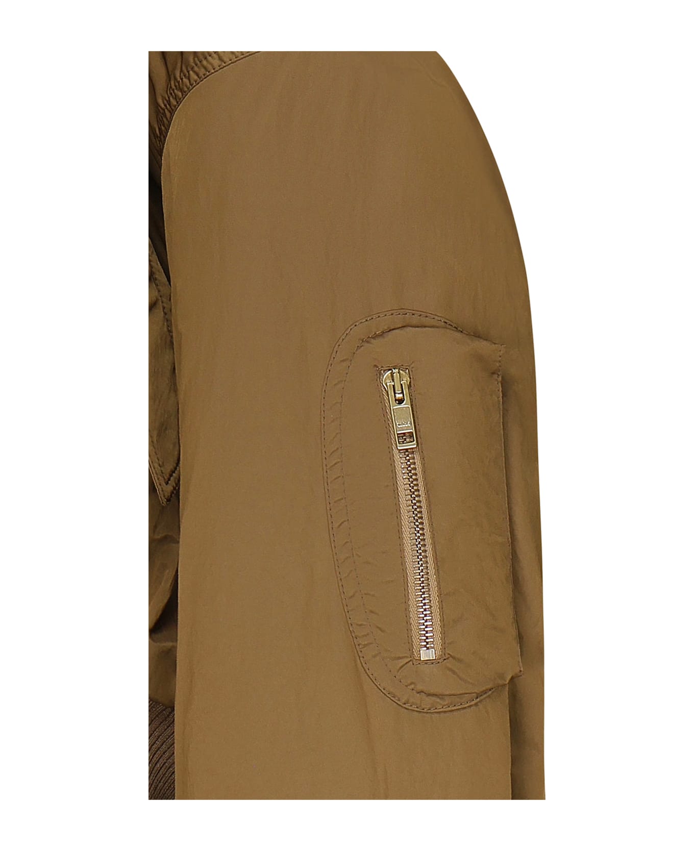 Chloé Nylon Bomber Jacket - Brown