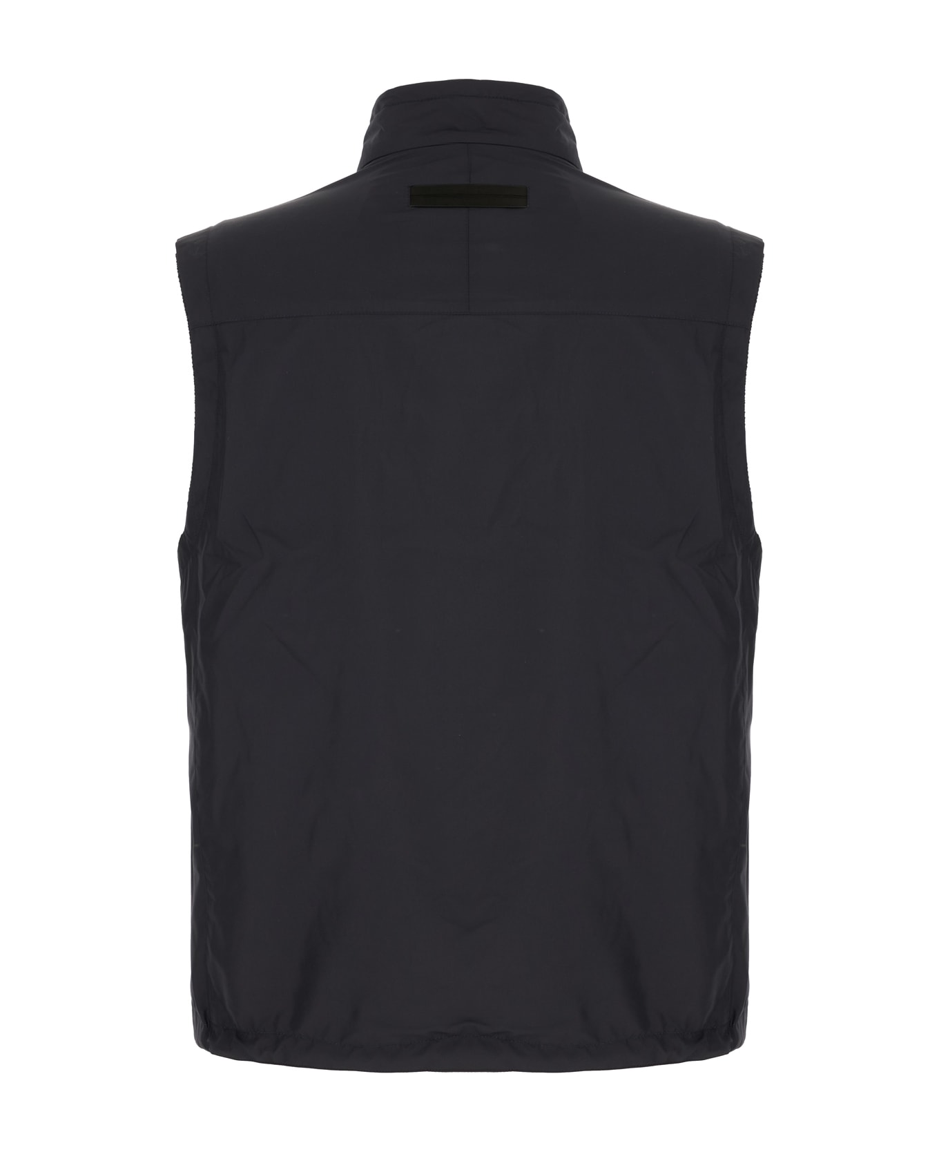 Zegna Midnight Blue Polyester Reversible Sleeveless Jacket - BREZZA NAVY