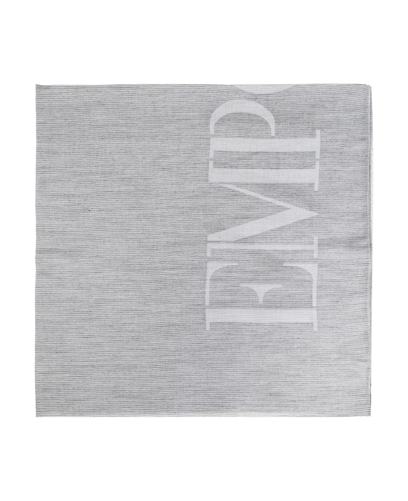 Emporio Armani Scarf With Logo - Grey