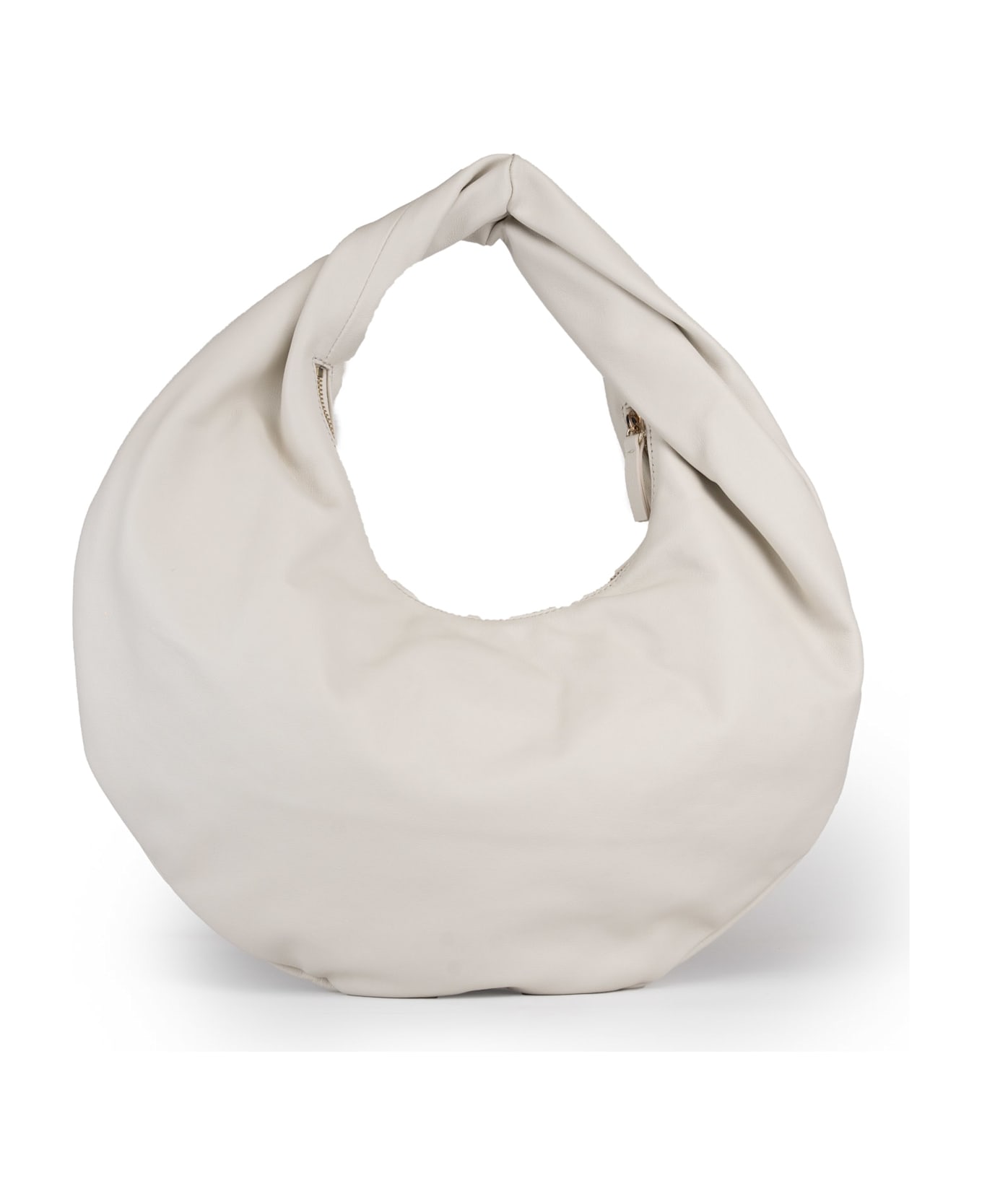 Liviana Conti "hobo Puffy" Tote Bag In Leather - Mandorla