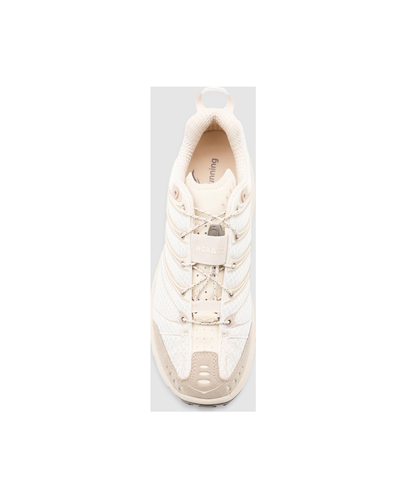 Hoka White And Beige Stinson Sneakers - Beige