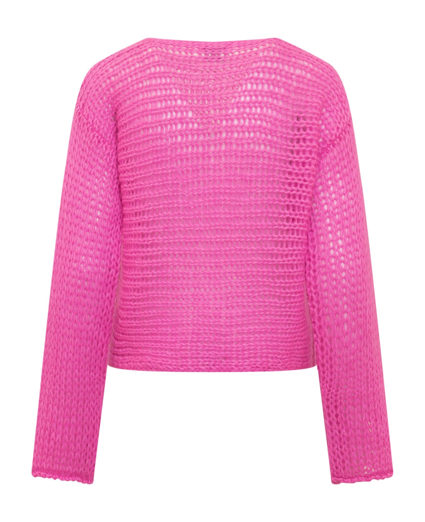 Forte_Forte Cropped Sweater - MAGENTA