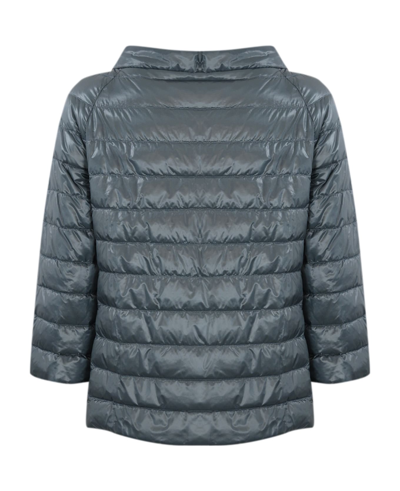 Herno Reversible Down Jacket With 3/4 Sleeves - Azzuro