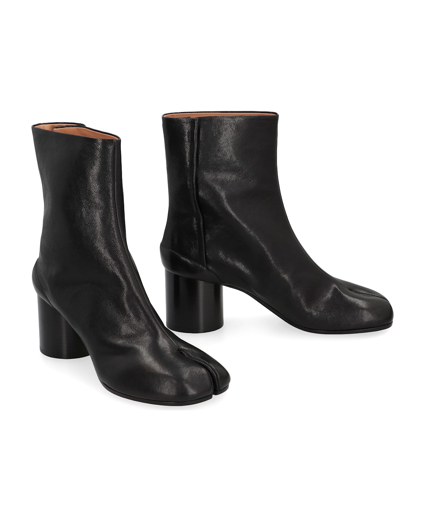 Maison Margiela Tabi Leather Ankle Boots - black ブーツ