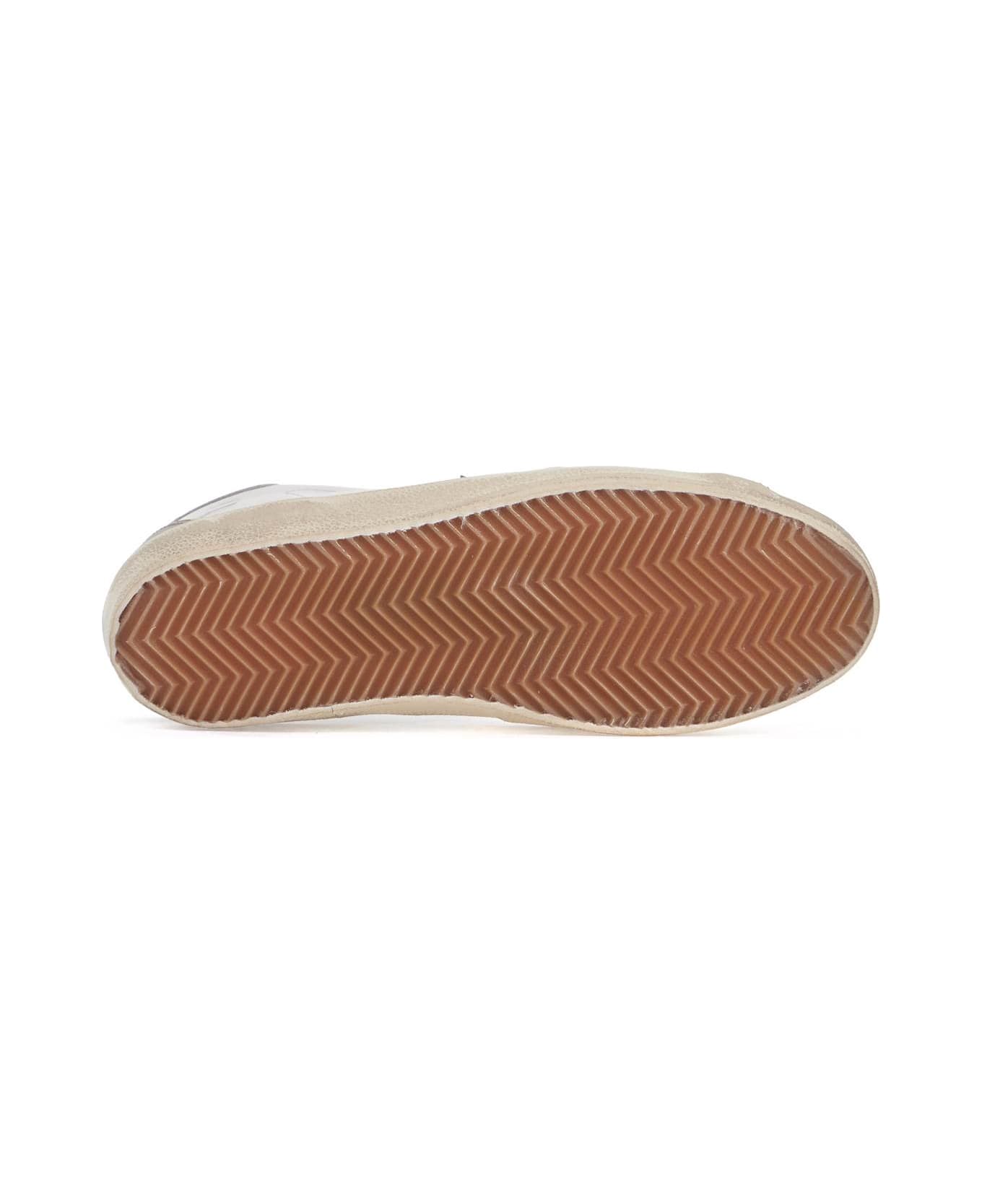 Golden Goose White Leather Sneakers - WHITE/PLATINUM/GREY (White)