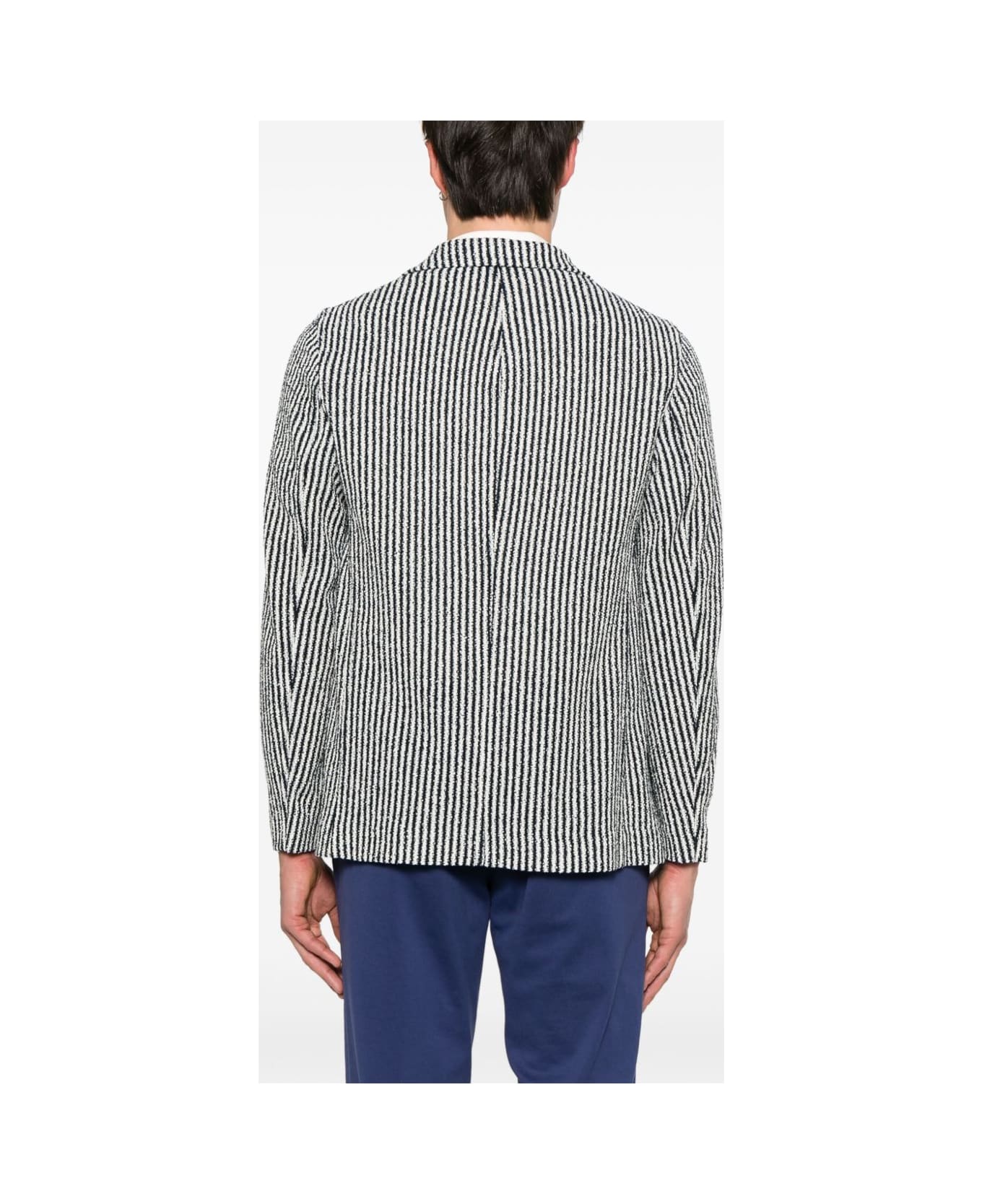 Circolo 1901 Striped Cotton Jacket - Blue