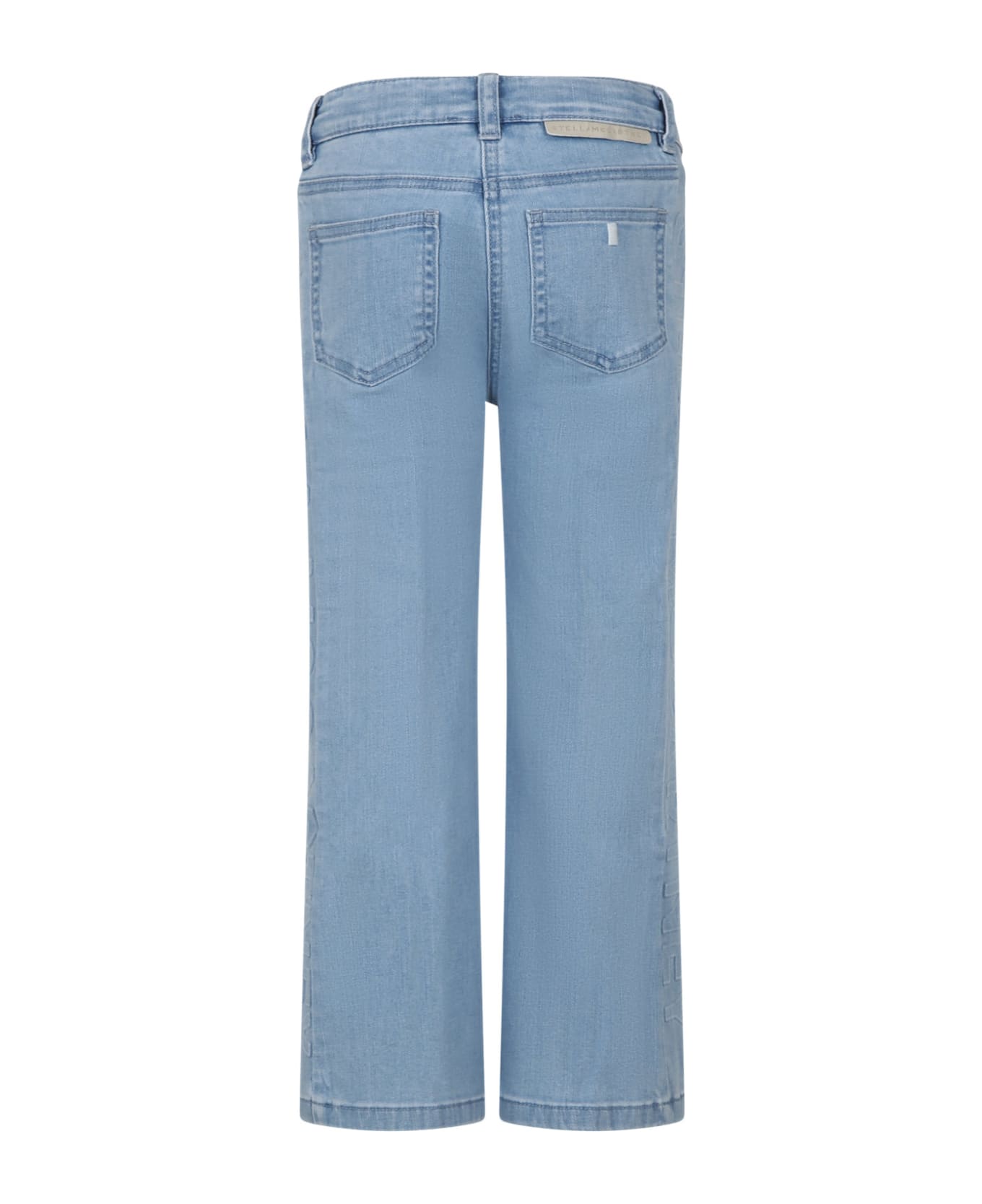 Stella McCartney Denim Jeans For Girl With Logo - Blue