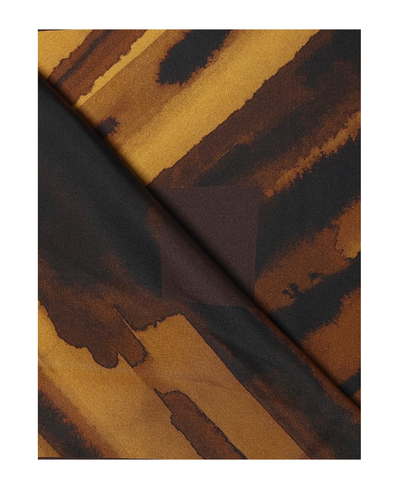 Max Mara Selim Printed Silk Shawl - Camel