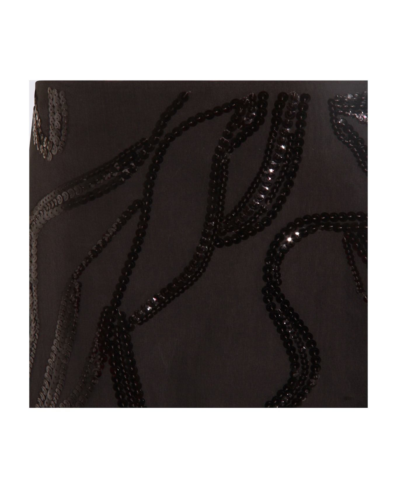 Brunello Cucinelli Black Silk Skirt - LIGNITE