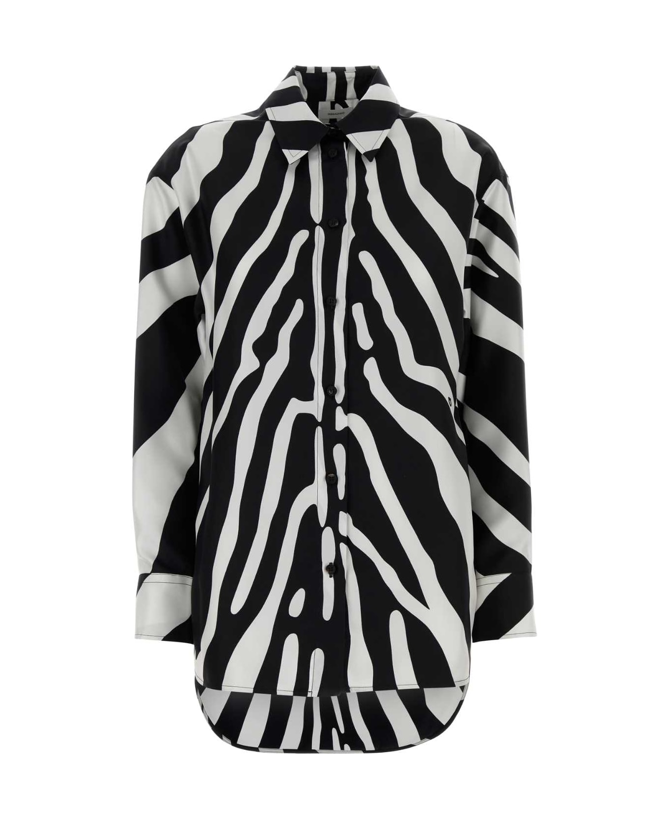Ferragamo Printed Silk Shirt - MASCARPONENERO