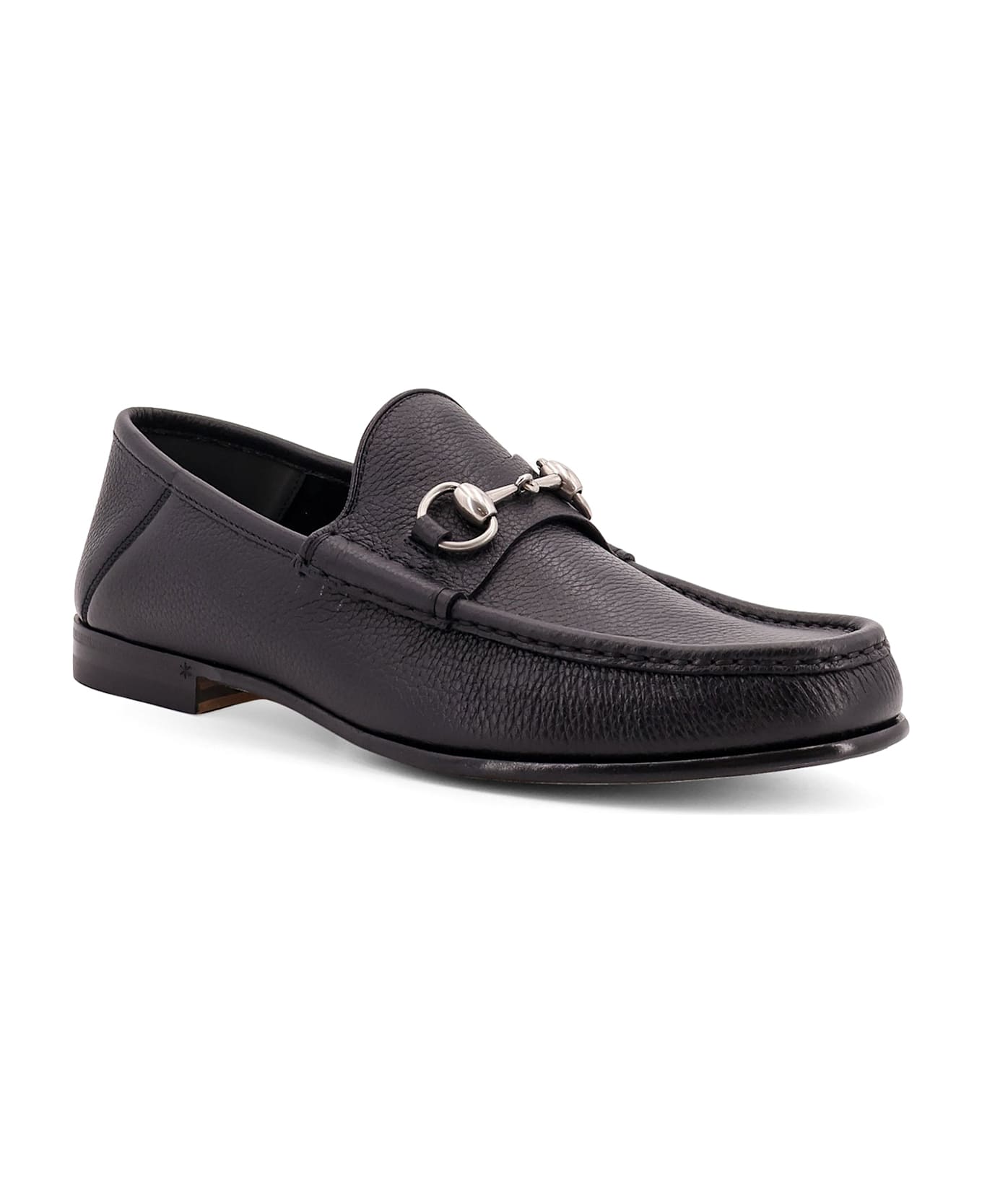 Gucci Leather Loafer With Iconic Horsebit - Black