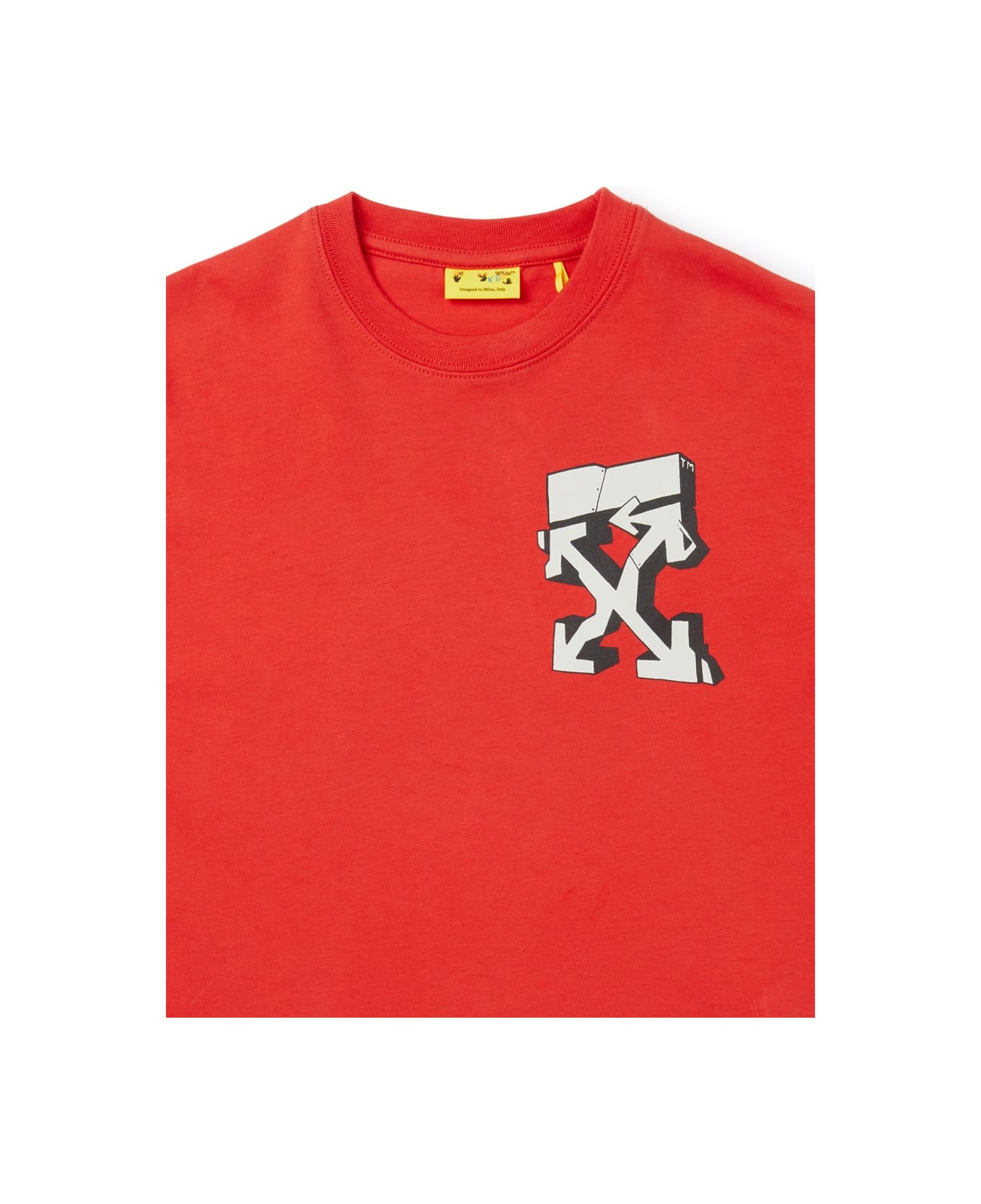 Off-White "graffiti" Logo T-shirt - RED