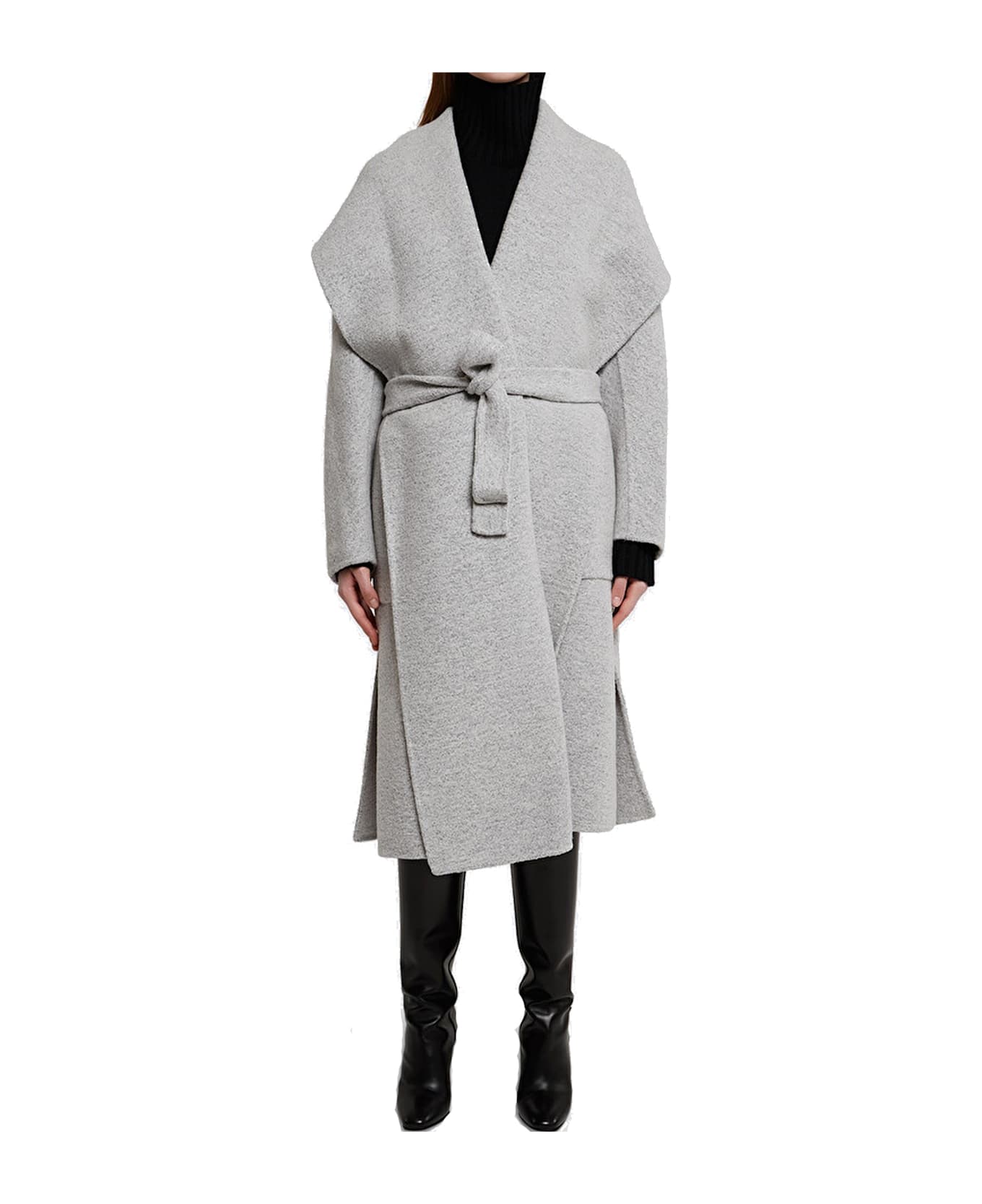 Max Mara Atelier Atelier Racer Coat - Gray