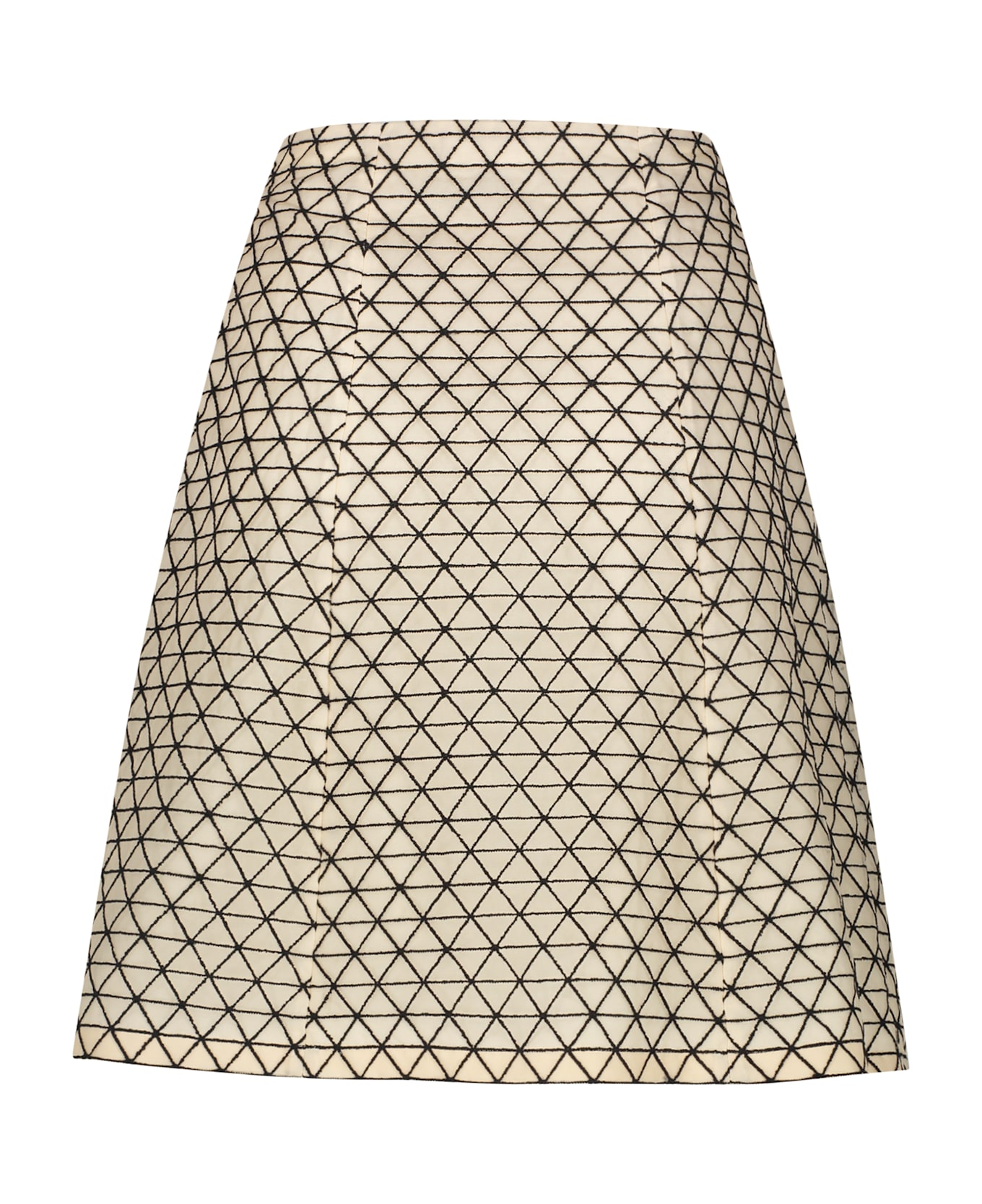 Etro Embroidered Silk Skirt - White