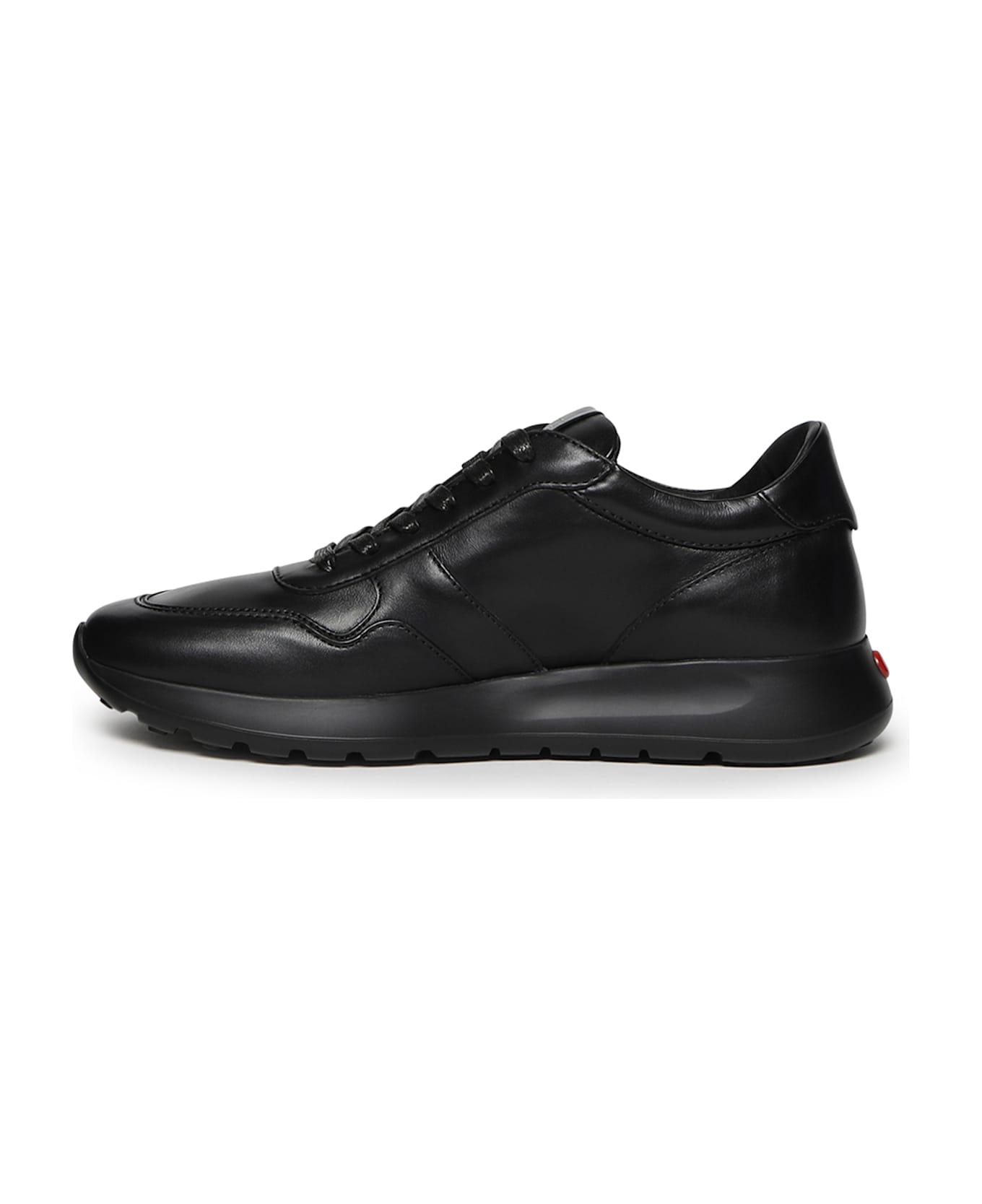 Tod
s Red Dot Leather Sneakers - Black