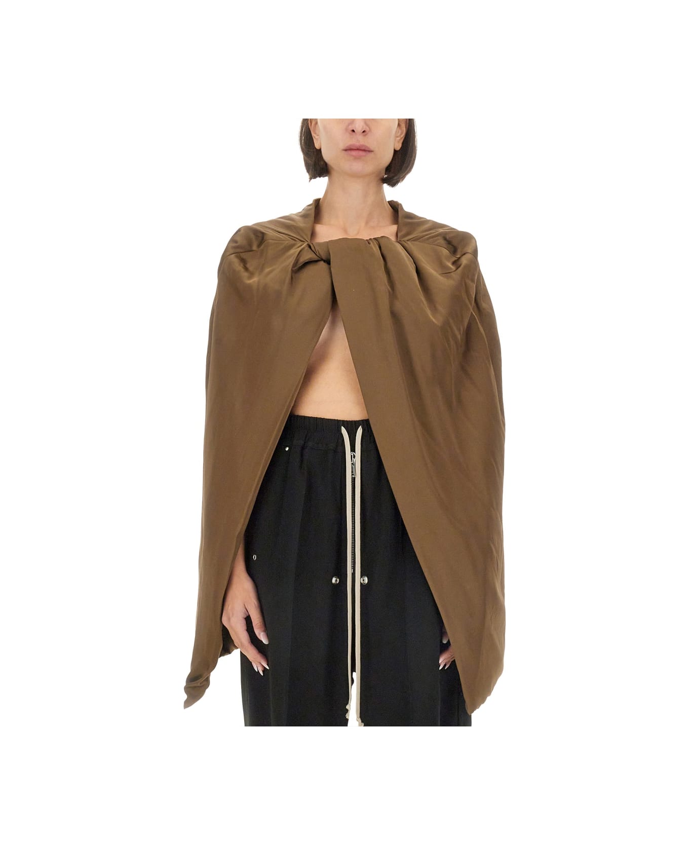 Rick Owens Upholstered Hood - BROWN