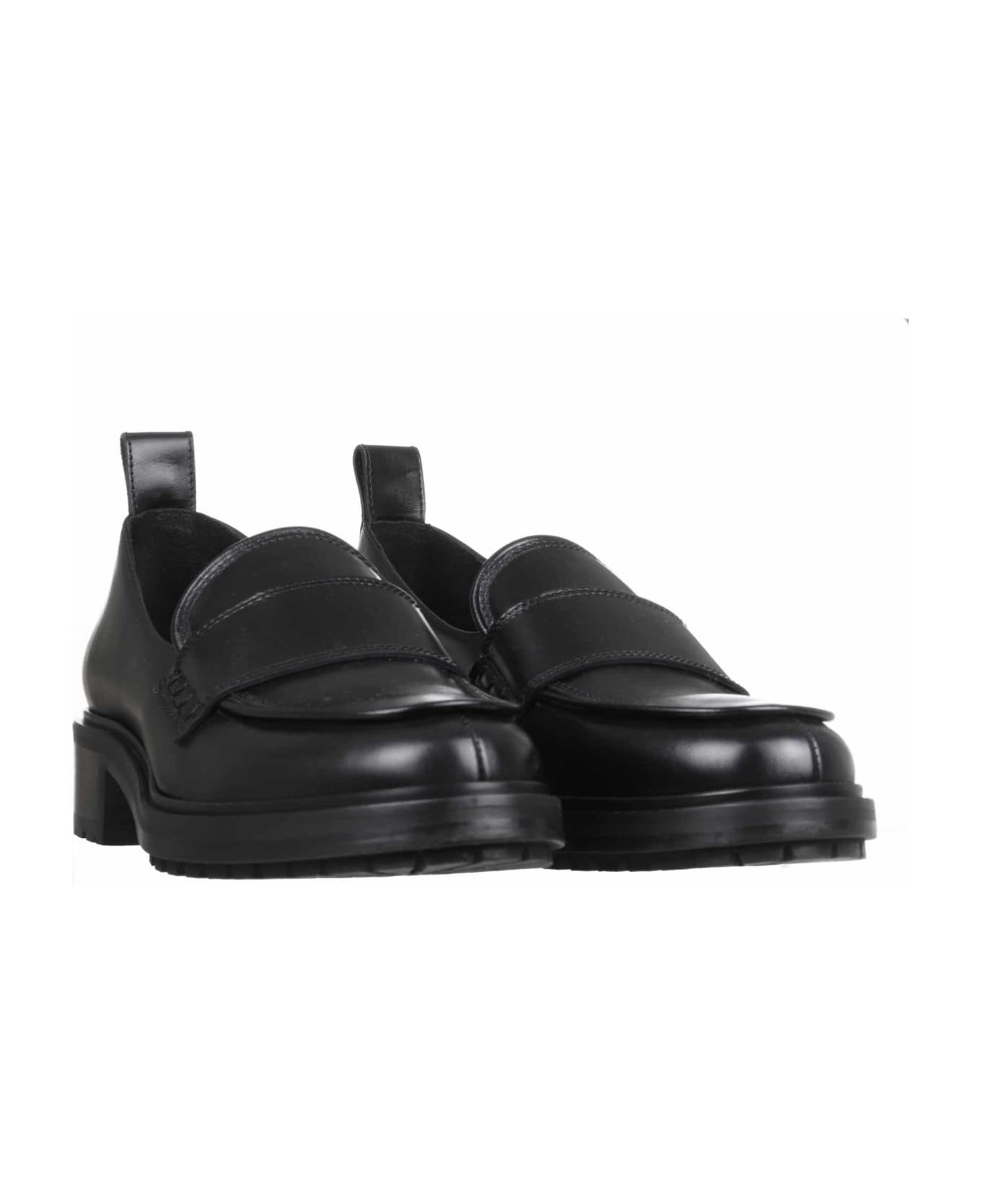 aeyde Black Ruth Loafers - Black